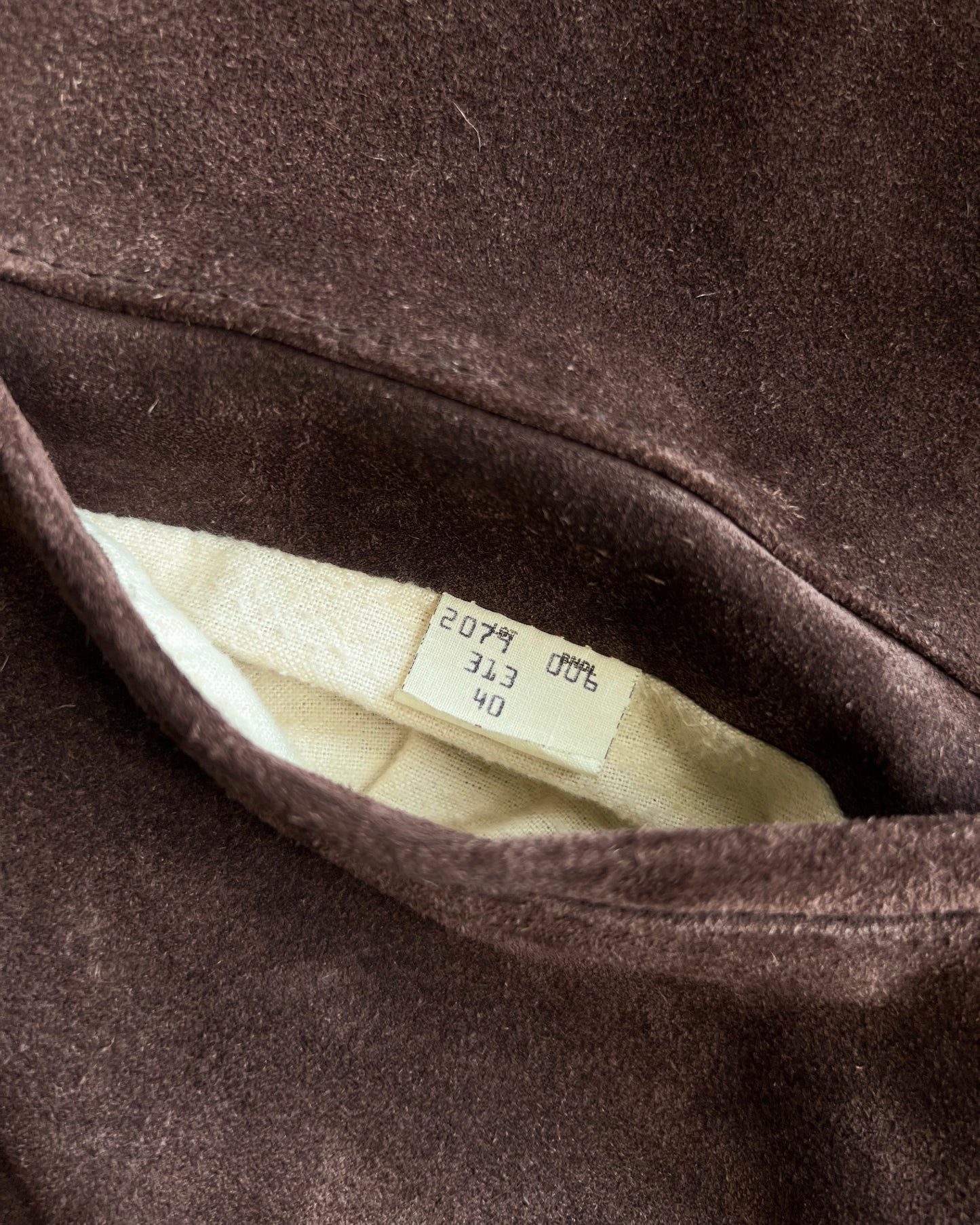 1970S SCHOTT SUEDE LEATHER COLLAR ZIP-UP JACKET (M/L)