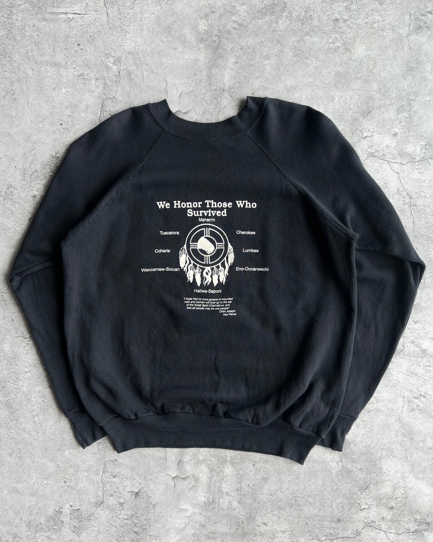 1980S 'CULUMBUS MEHERRIN' RAGLAN SWEATSHIRT (L)