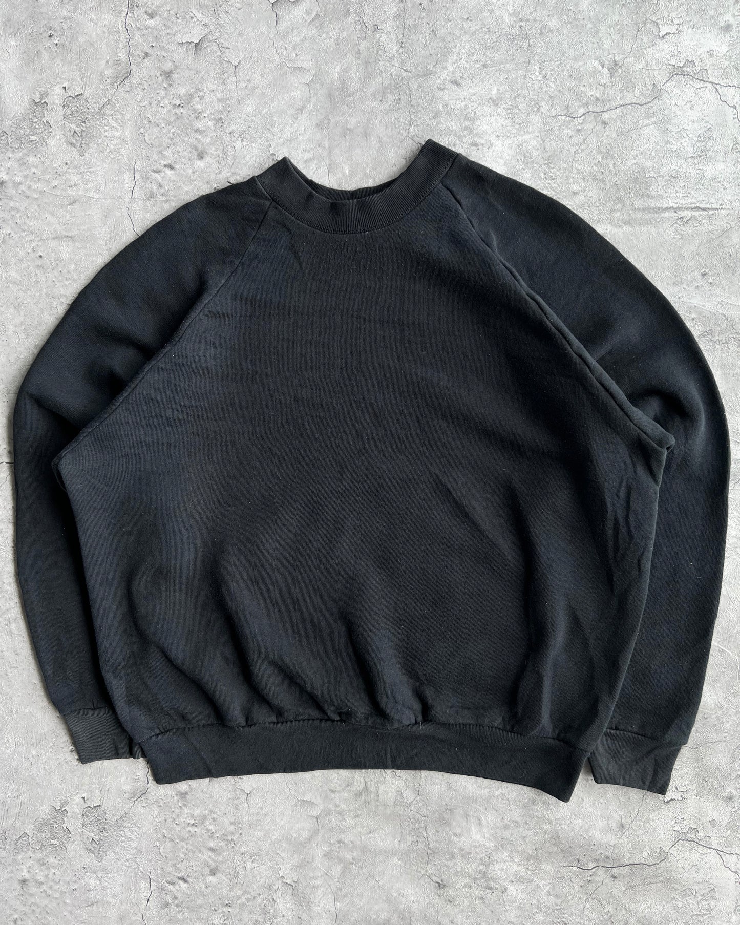 1990S BLACK BLANK FOTL RAGLAN SWEATSHIRTS (L)