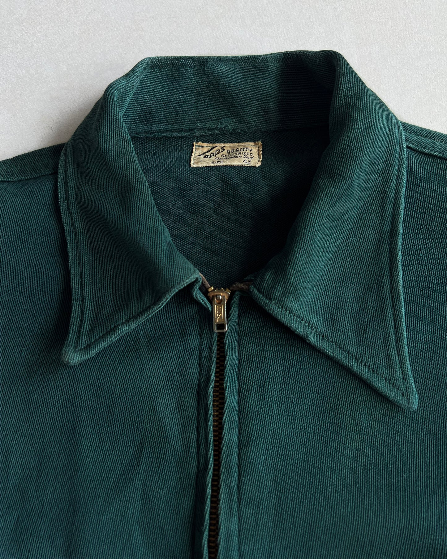 1950S TOPPS DOUBLE POCKET WHIPCORD WORK JACKET (M/L)
