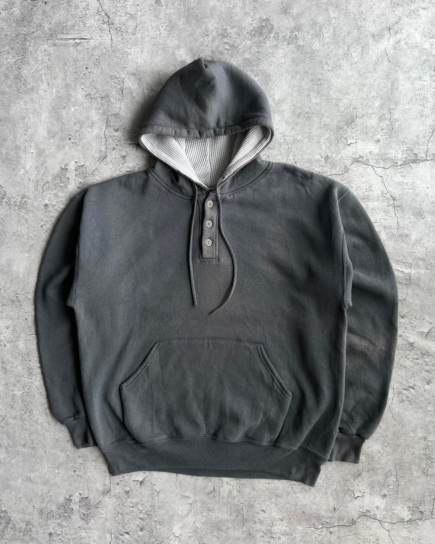 1990S SUN FADED RUSSELL BLANK AFTERHOOD SWEATSHIRT (L)