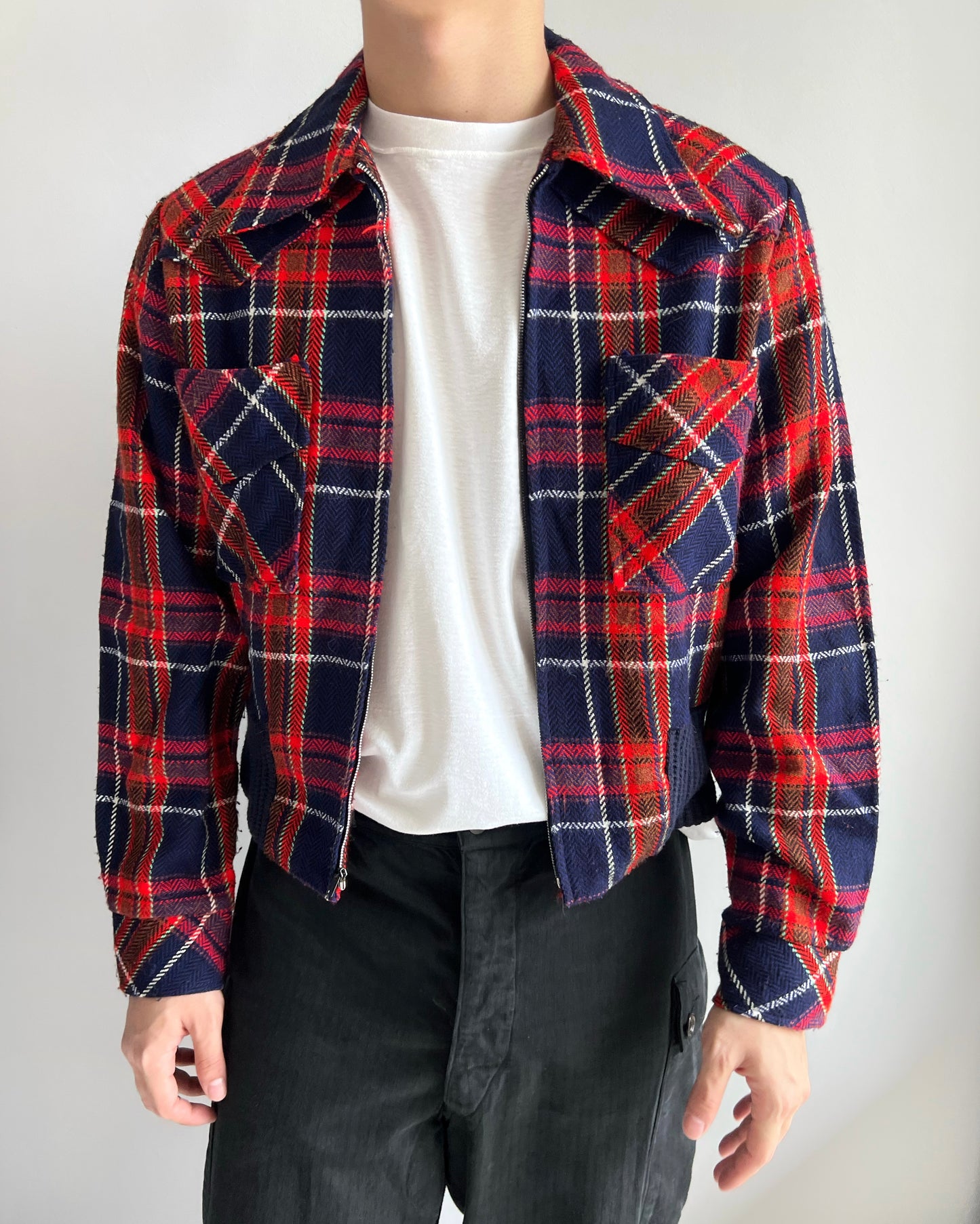 1970S CALIFORNIA RANCHWEAR ROCKABILLY FLANNEL JACKET (M)