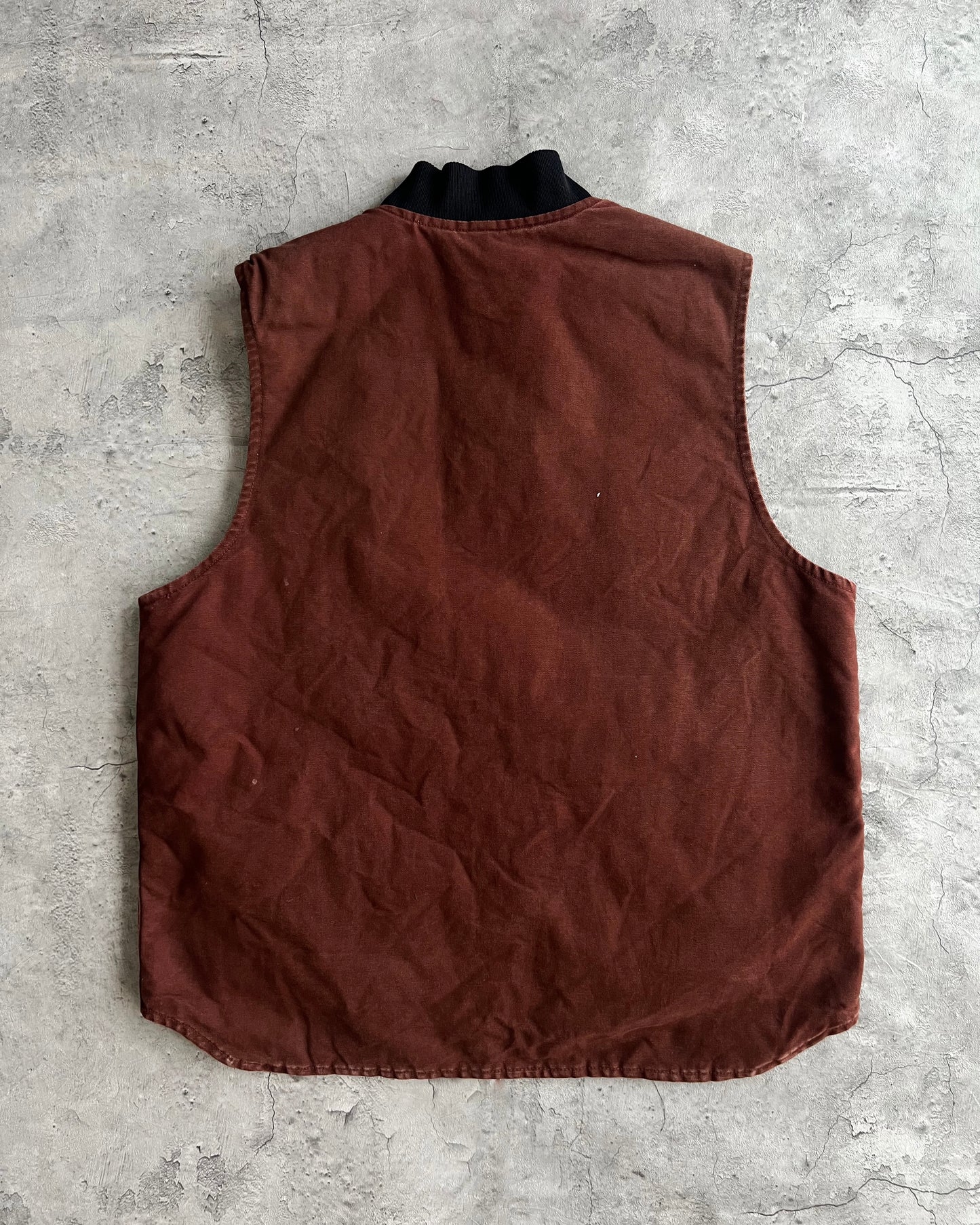 1990S MAROON BROWN CARHARTT WORK VEST (XL)