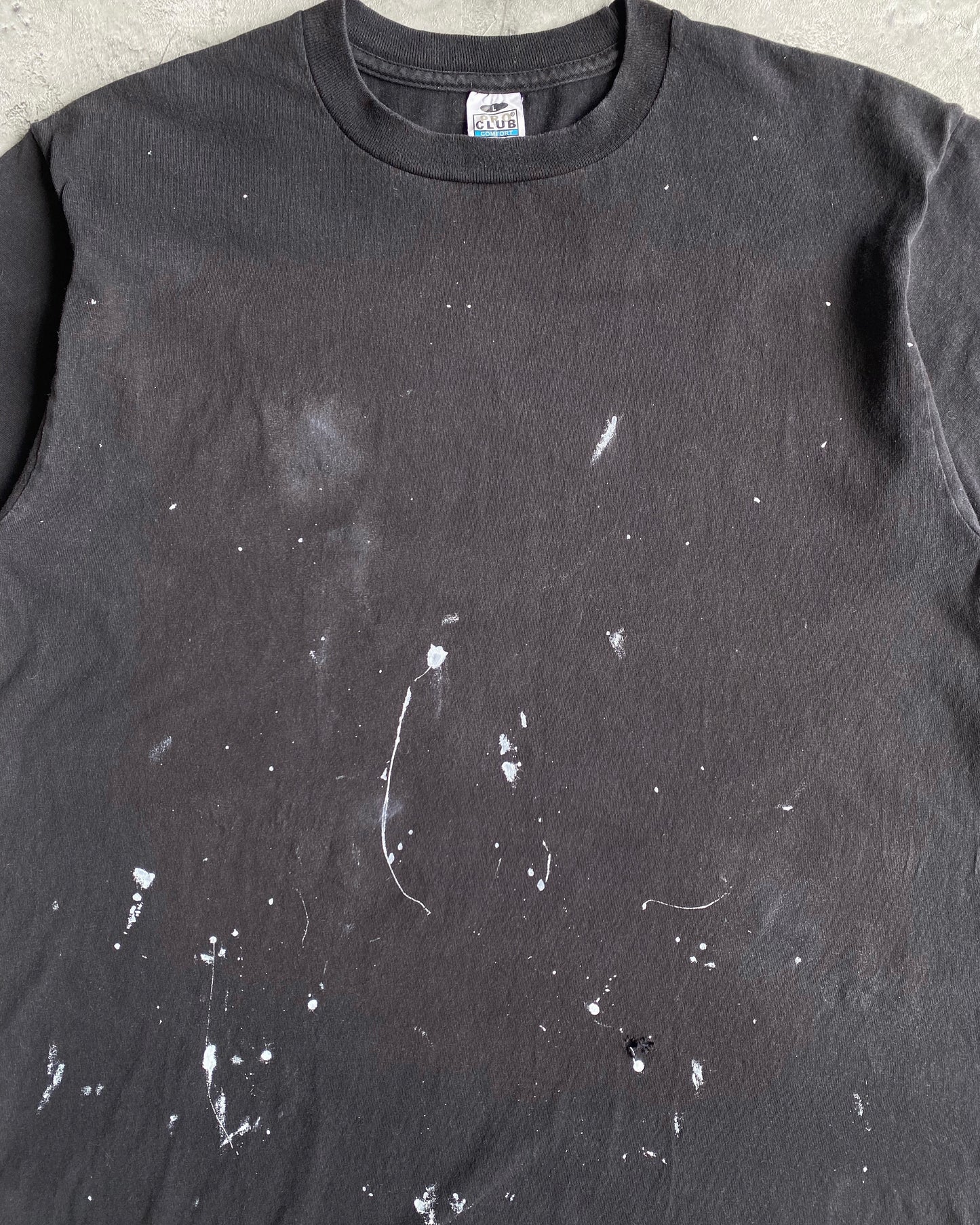 1990S BLACK PAINTED BLANK TEE (M/L)