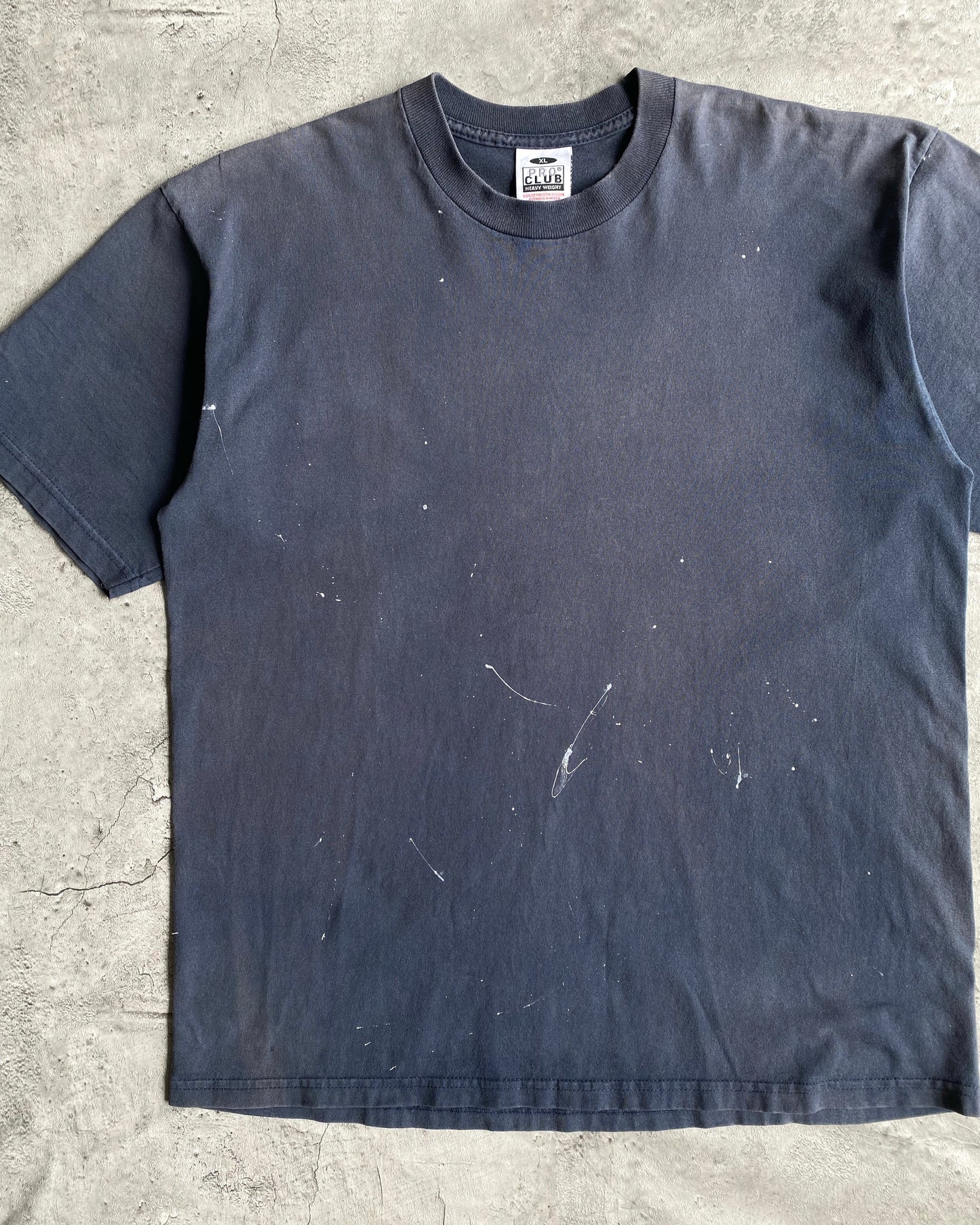 1990S SUN FADED NAVY PAINTED TEE (L/XL)