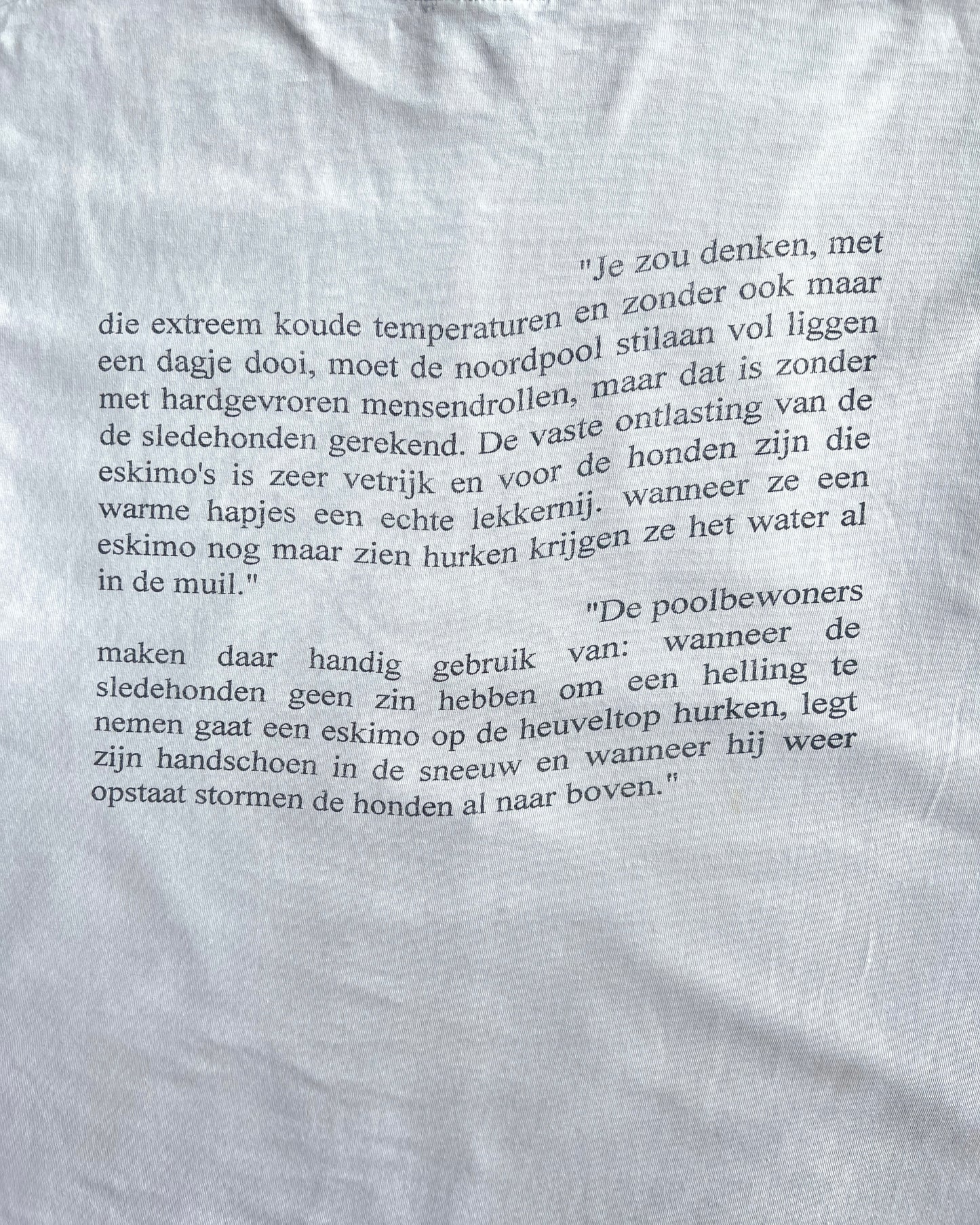 1990S 'STRAATJE ZONDER EINDE' SINGLE STITCH WORDING TEE (XL)