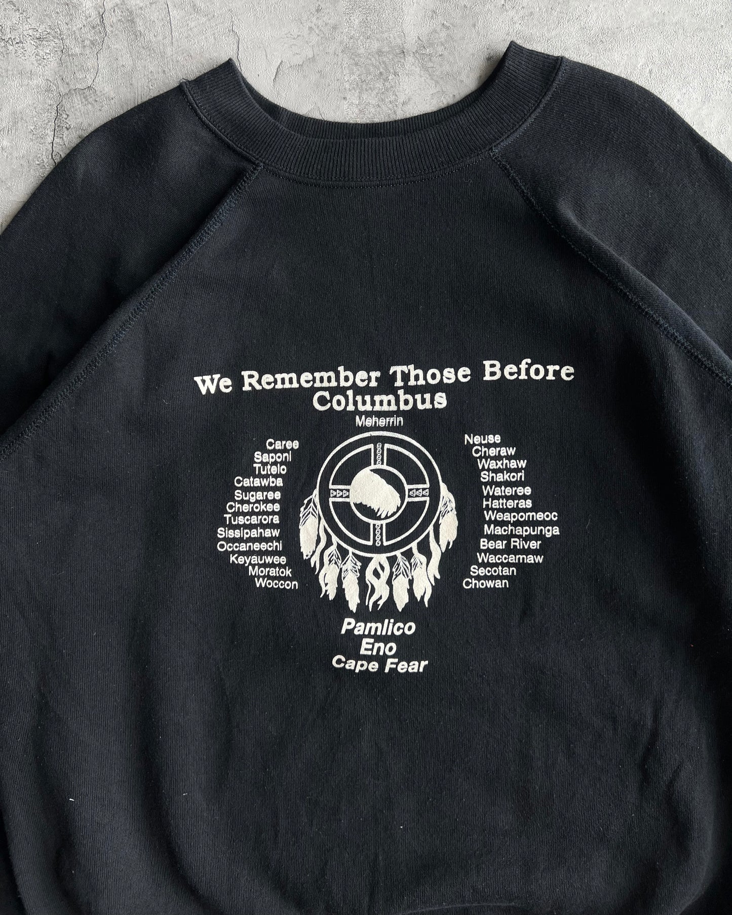 1980S 'CULUMBUS MEHERRIN' RAGLAN SWEATSHIRT (L)