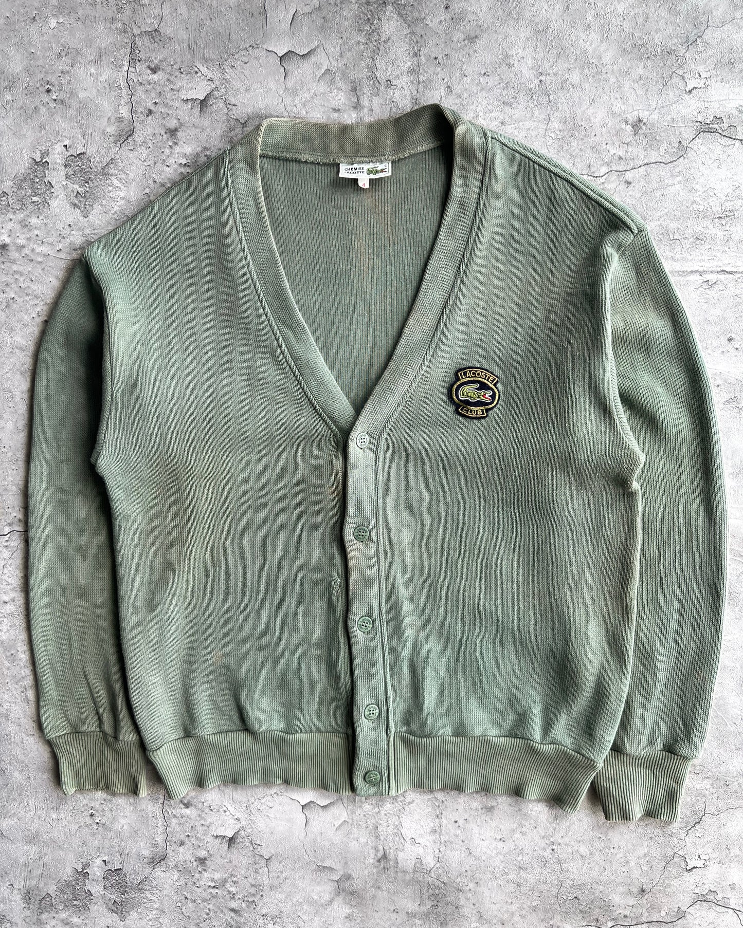 1980S GREEN LACOSTE CARDIGANS (S-L)