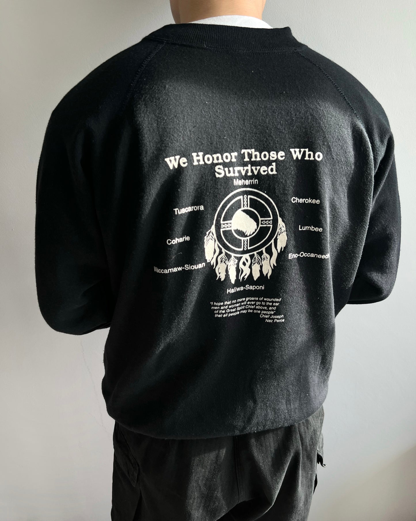 1980S 'CULUMBUS MEHERRIN' RAGLAN SWEATSHIRT (L)