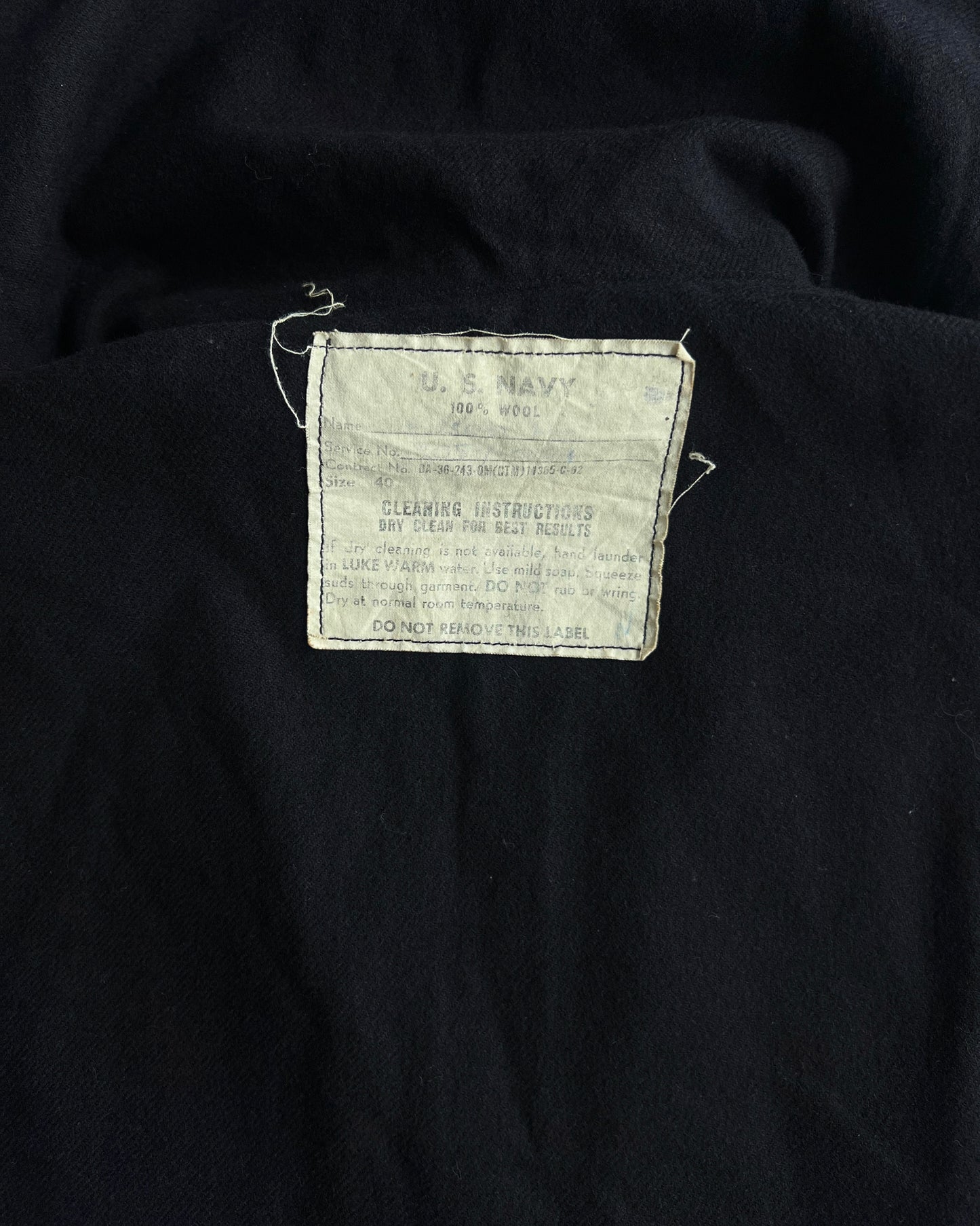 1940S WWII US NAVY WOOL UNIFORM (M)