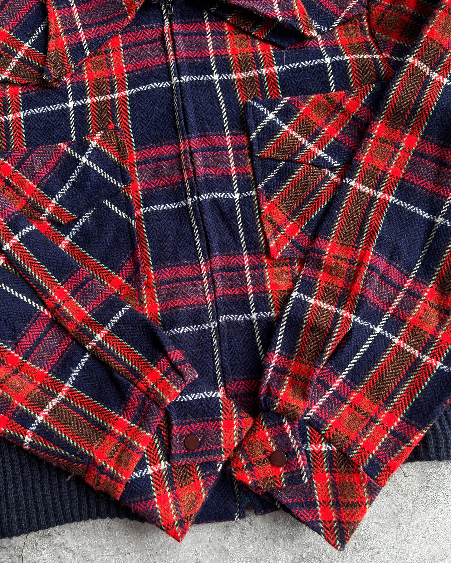 1970S CALIFORNIA RANCHWEAR ROCKABILLY FLANNEL JACKET (M)
