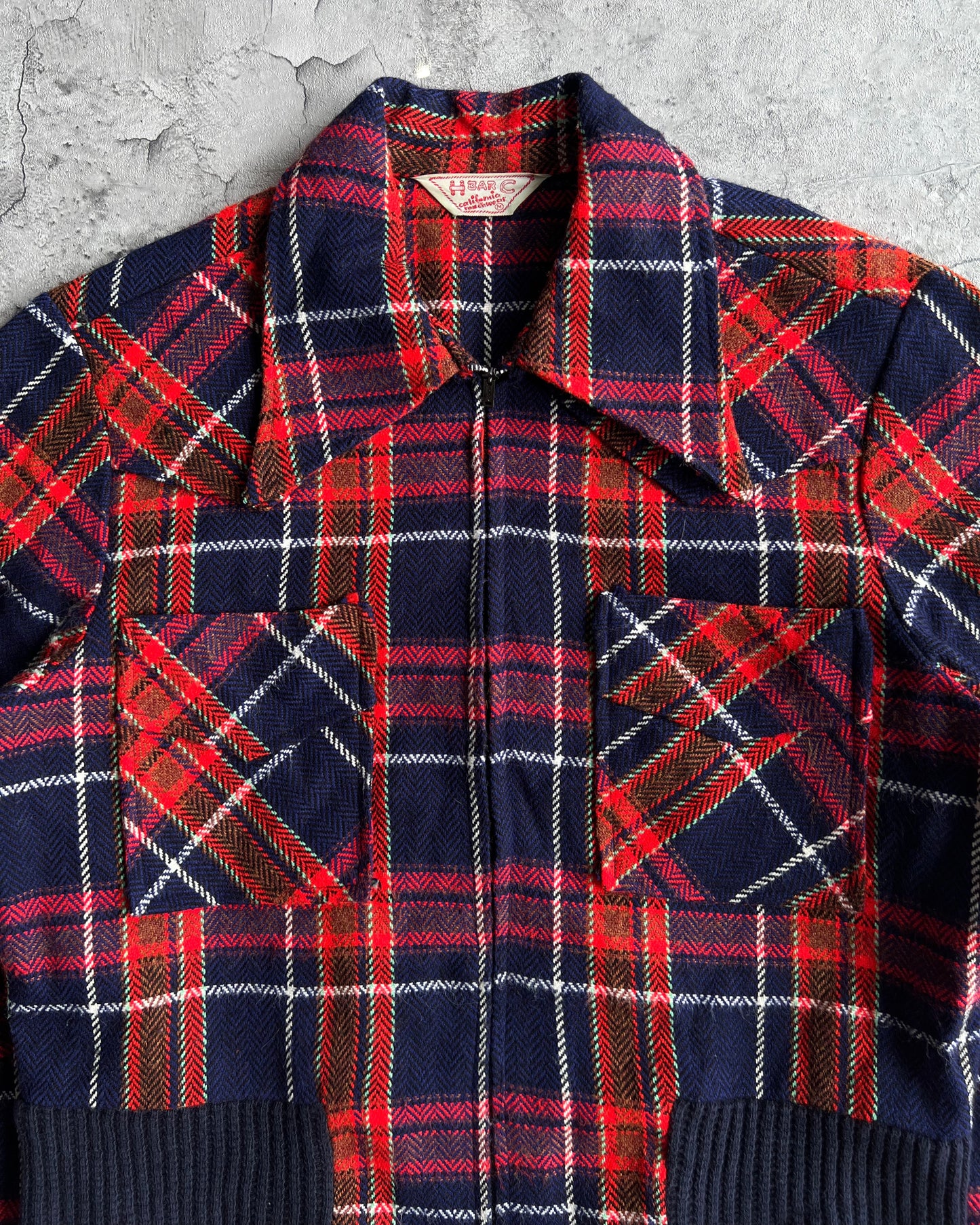 1970S CALIFORNIA RANCHWEAR ROCKABILLY FLANNEL JACKET (M)