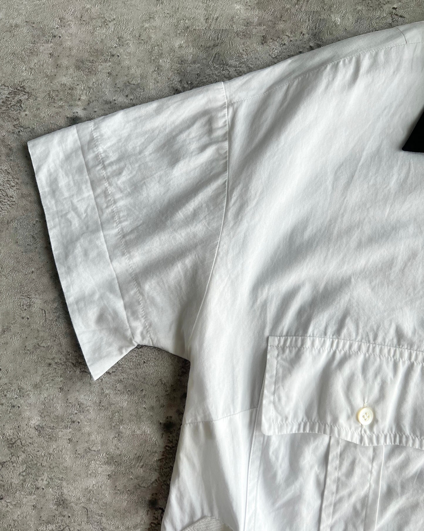 2000S DRIES VAN NOTEN DOUBLE POCKET BONDAGE SHIRT (M)