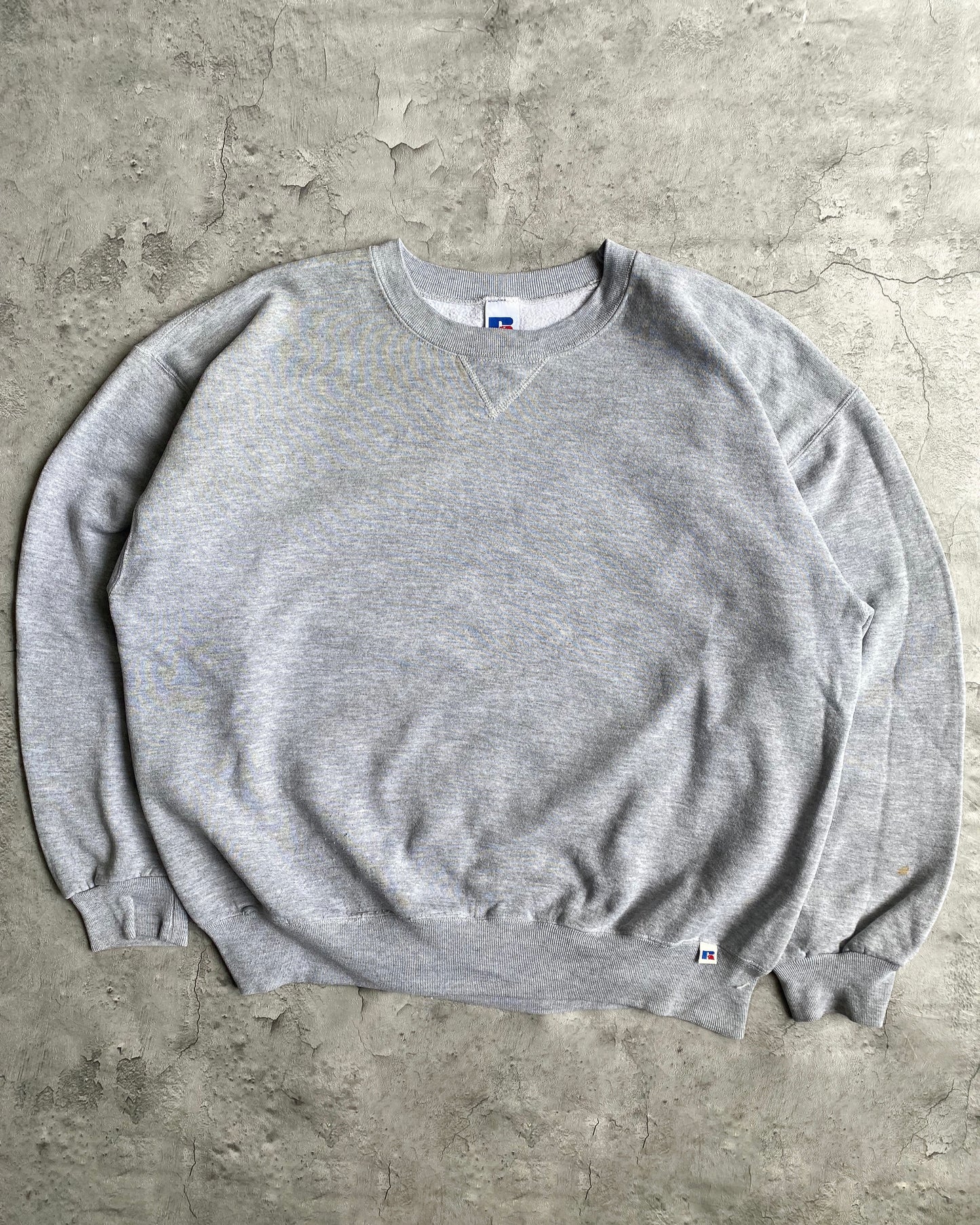 1990S RUSSELL GREY BLANK CREWNECK SWEATSHIRT (XL)