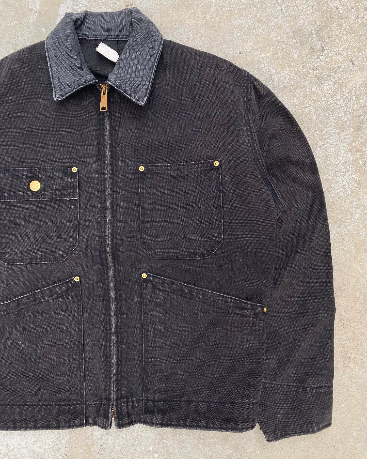 1990S FADED BLACK LAPCO WORK JACKET (M/L)