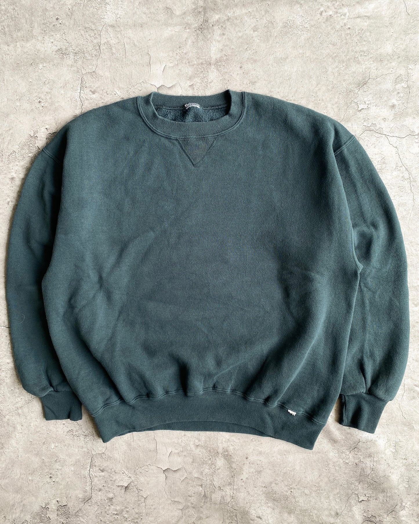 1990S RUSSELL FOREST GREEN BLANK CREWNECK SWEATSHIRT (M/L)