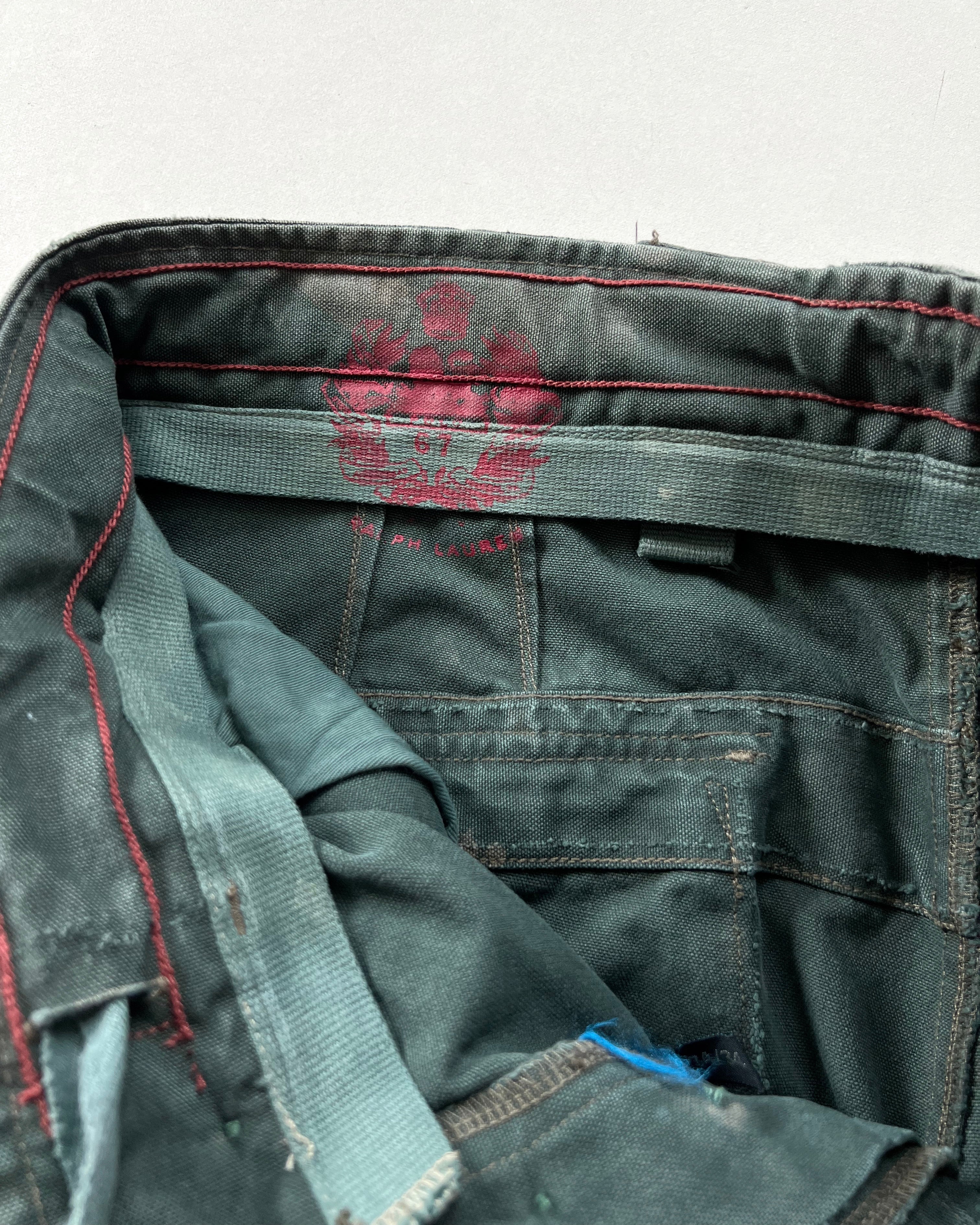 1990S EMERALD GREEN RALPH LAUREN BATTLEDRESS TROUSERS (30-35)