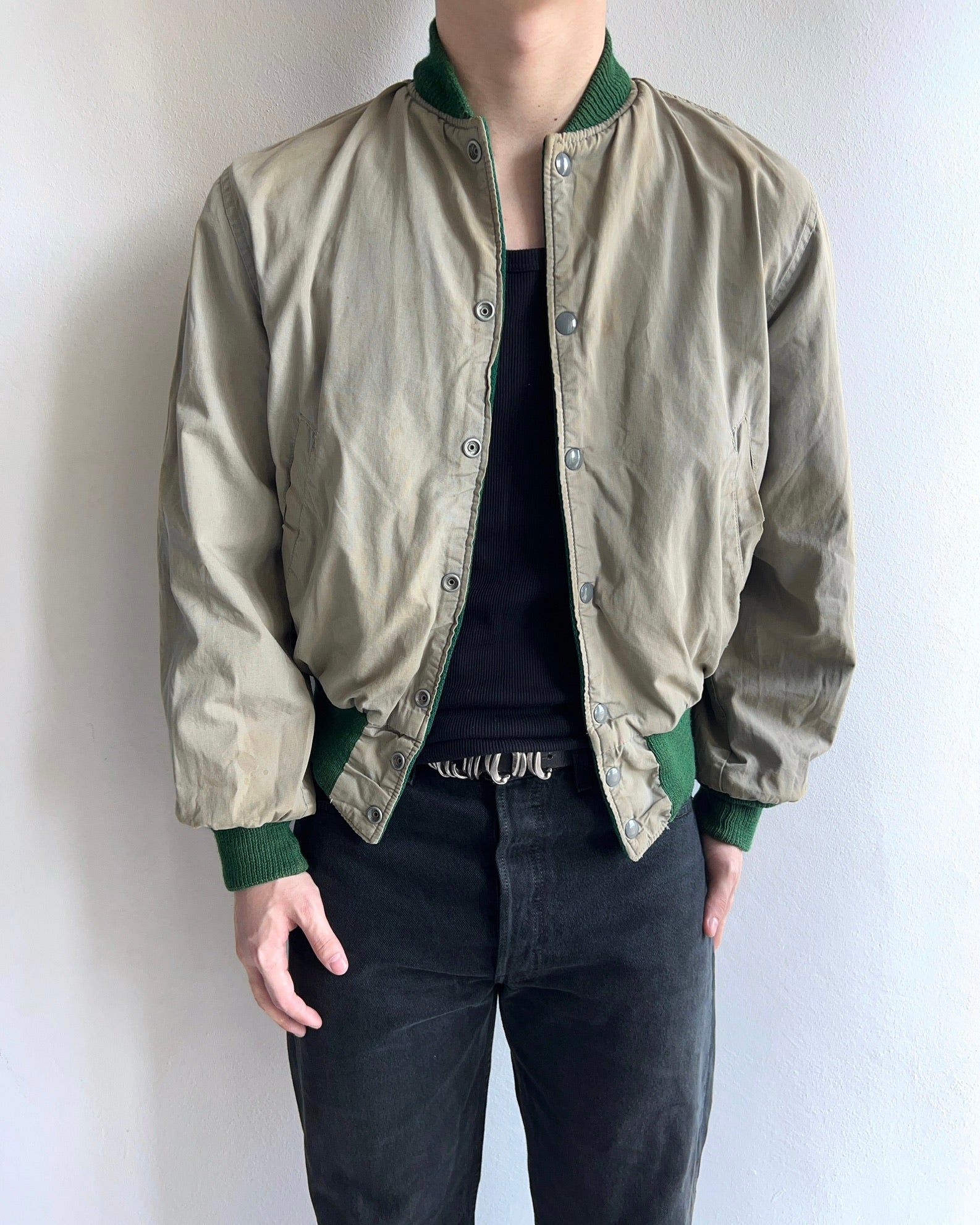 1960S 'V' LETTERMAN REVERSIBLE VARSITY JACKET (M)