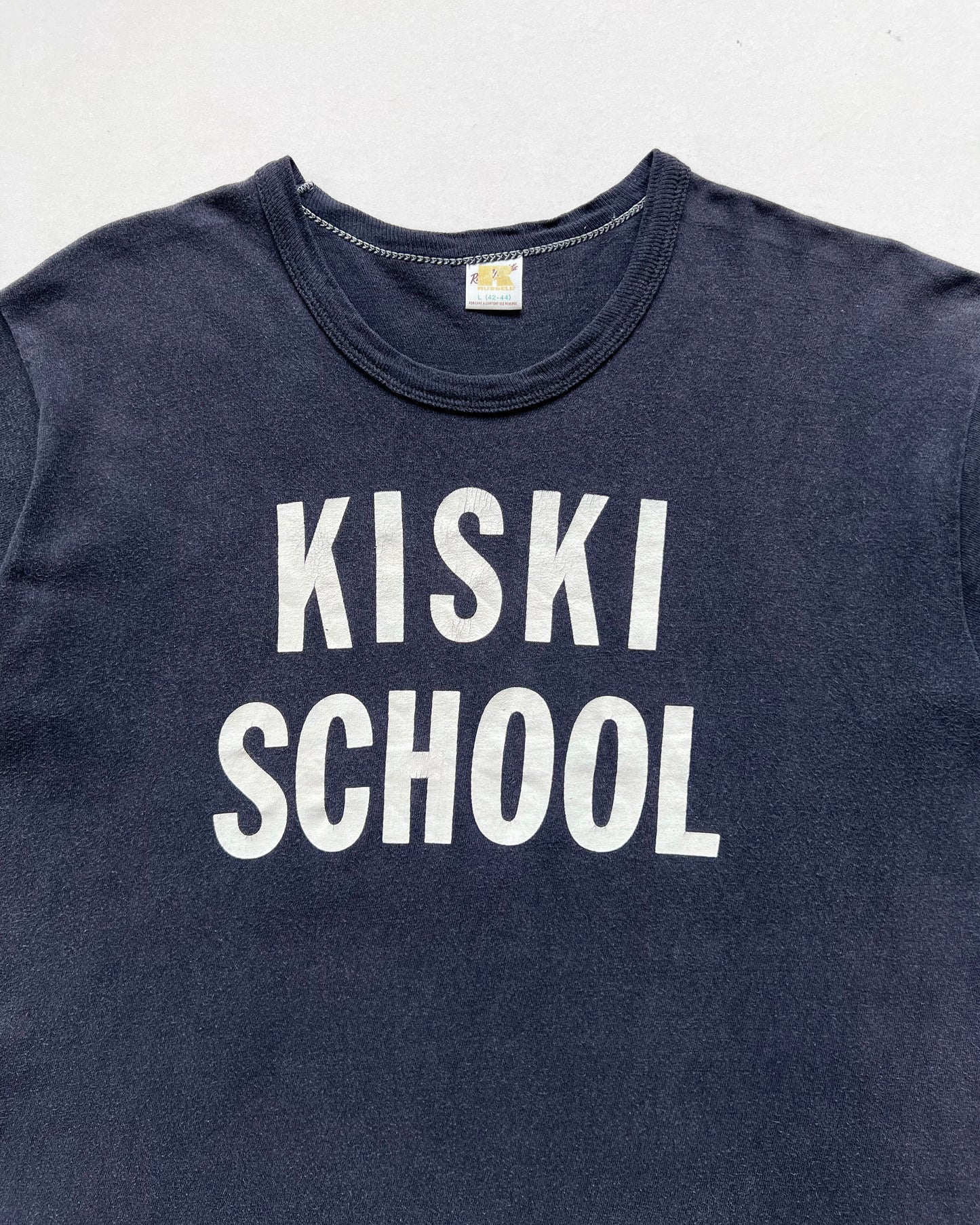 1970S RUSSELL 'KISKI SCHOOL' SINGLE STITCH TEE (L)