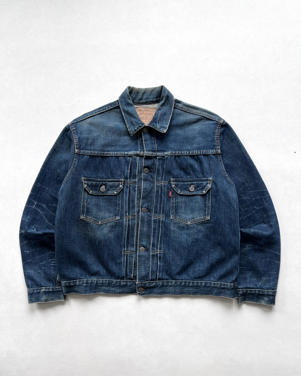 1990S LVC 507 BIG E TYPE II SELVEDGE DENIM JACKET (48)