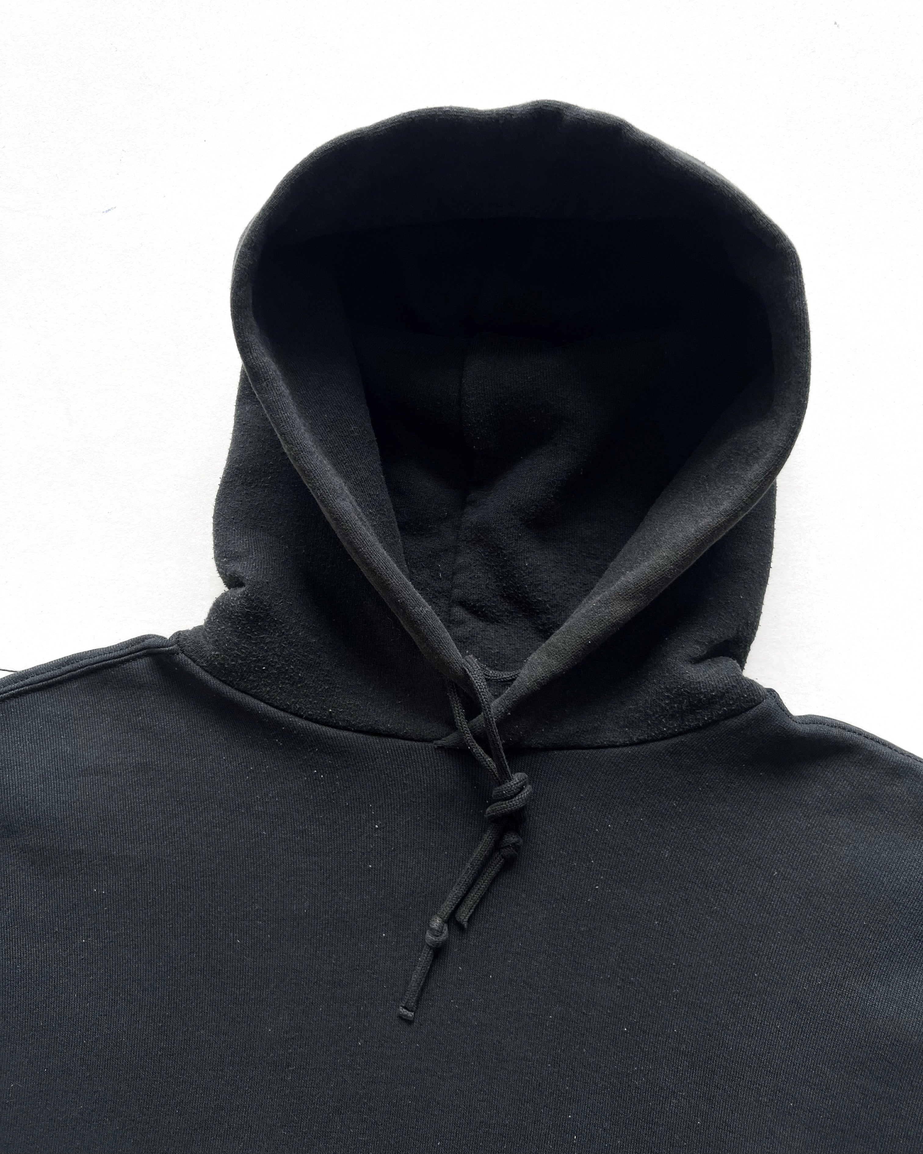 1990S RUSSELL BLACK BLANK HOODIE (L)