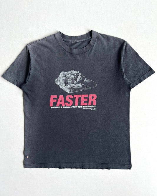 2000S SUN FADED 'FASTER' MOVIE TEE (M)