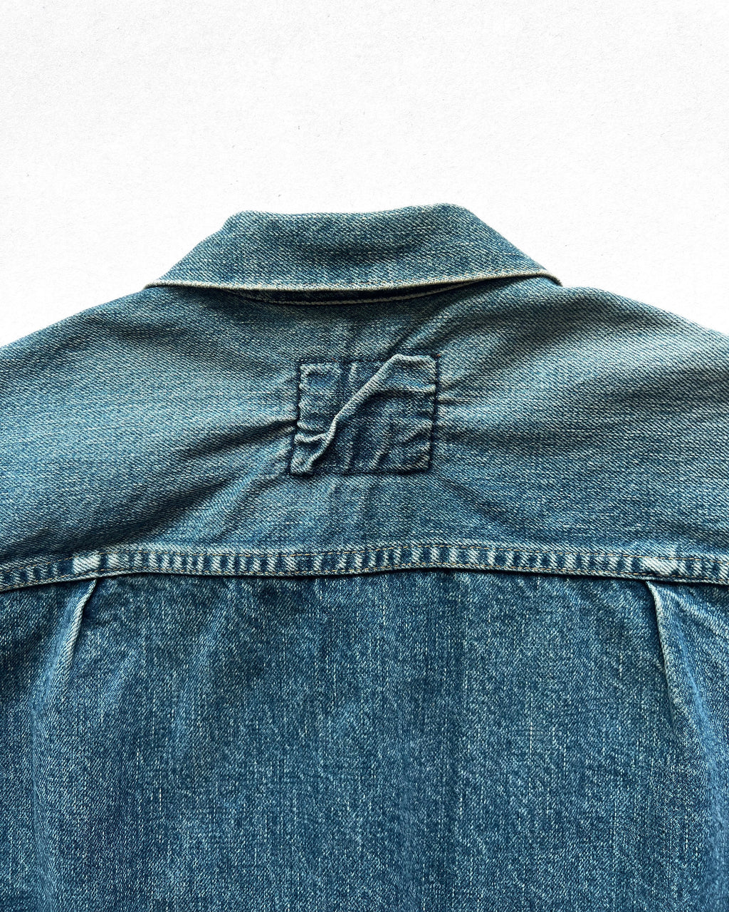 1990S FADED LEVI'S BIG E TYPE I SELVEDGE DENIM JACKET (M)
