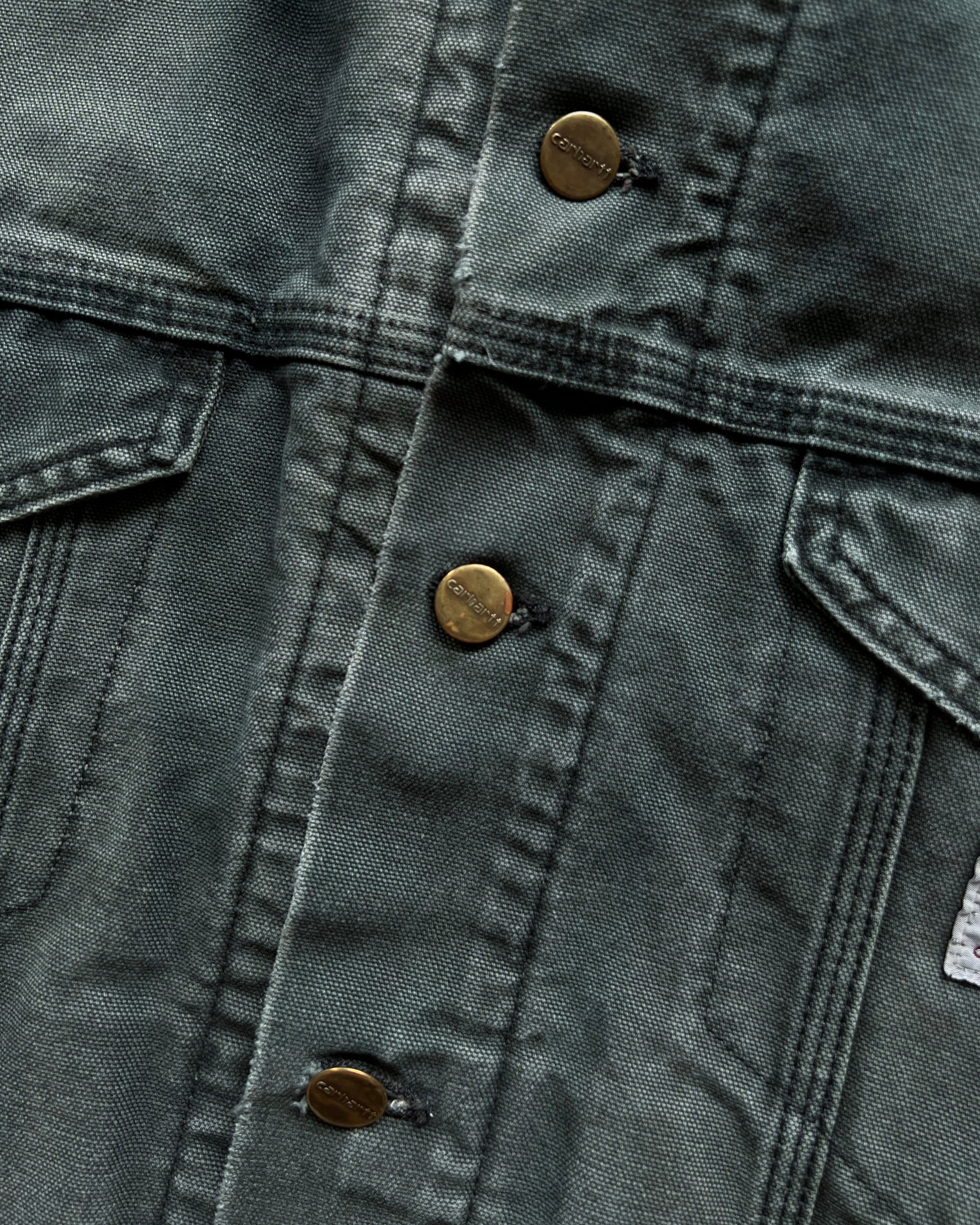 1990S FADED CARHARTT TRUCKER JACKET (L)