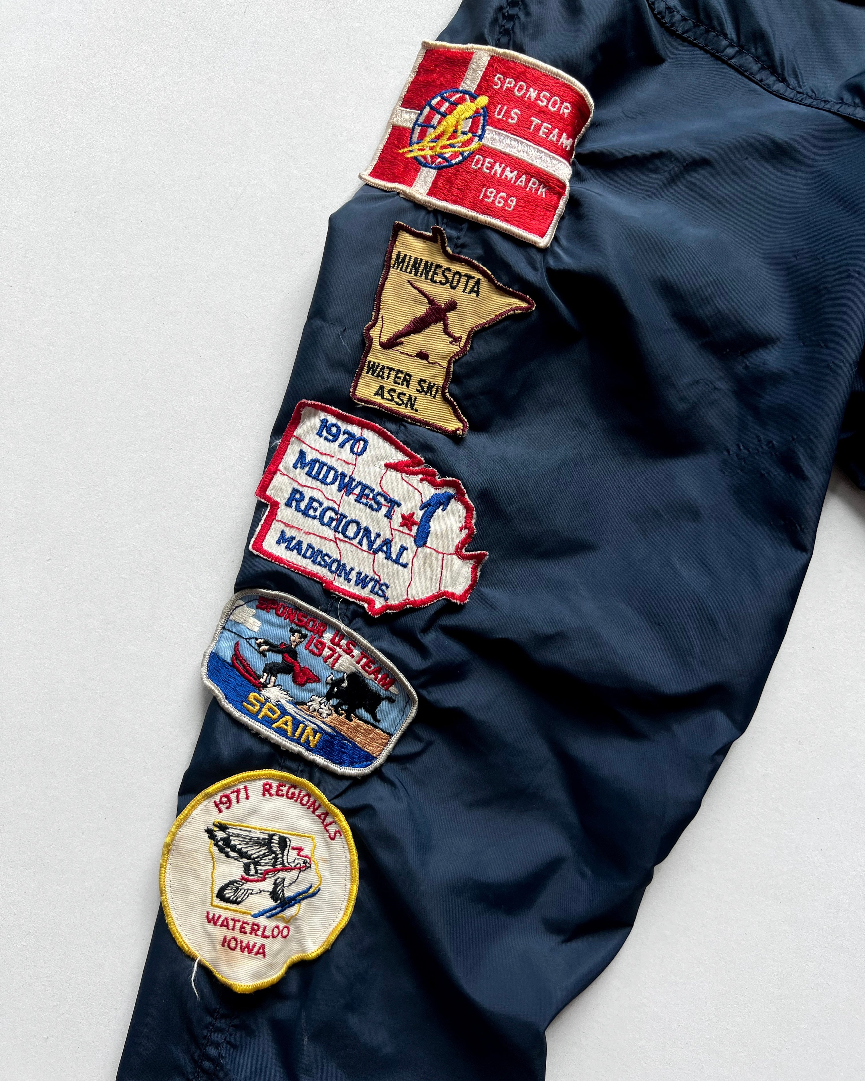 1950S BUTWIN SKI CLUB PATCHES NYLON JACKET (XL)