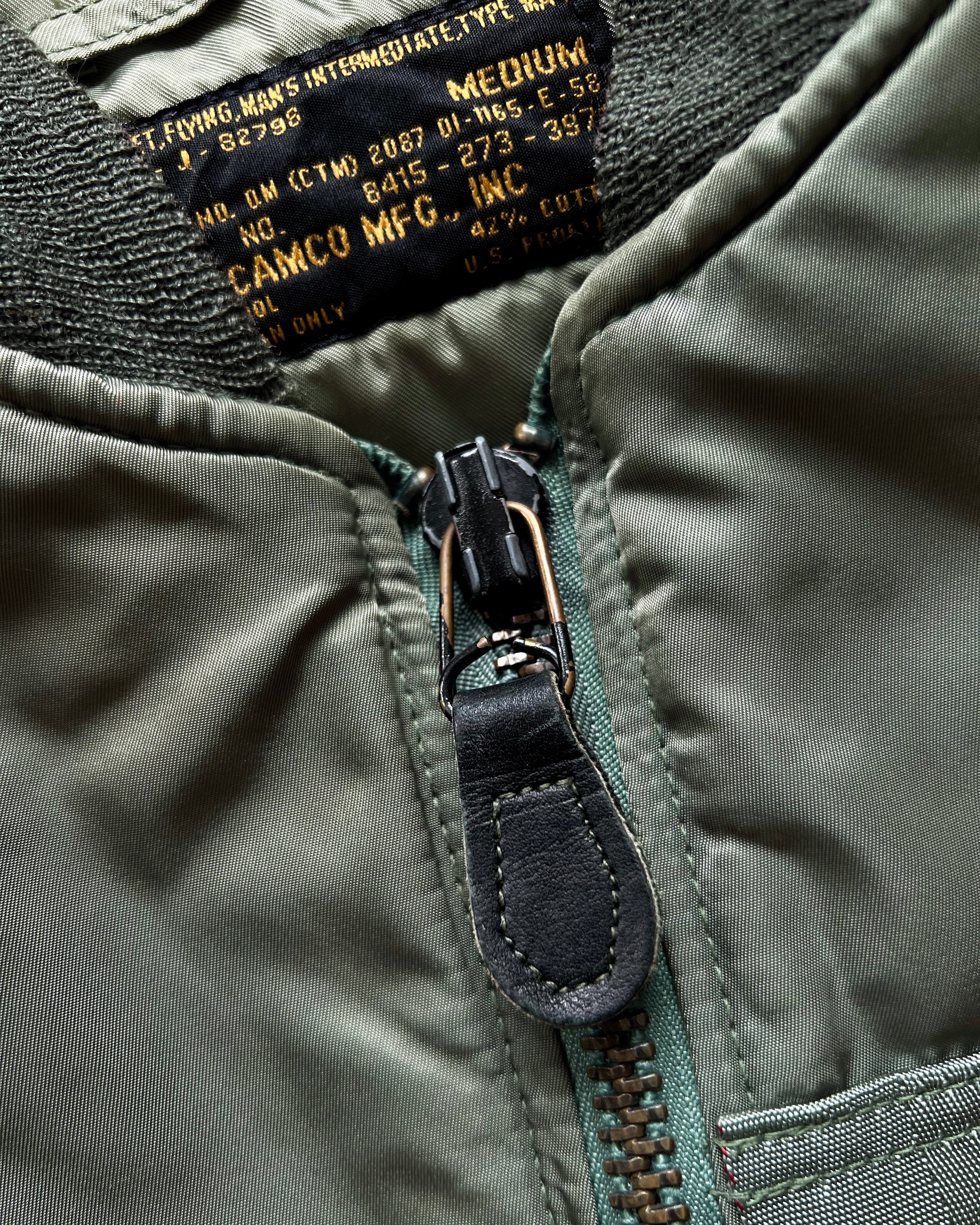 1980S CAMCO MFG USAF MA-1 BOMBER JACKET (M)