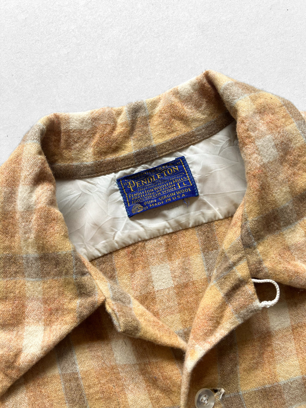 1960S PENDLETON FLAP POCKET WOOL FLANNEL (L)