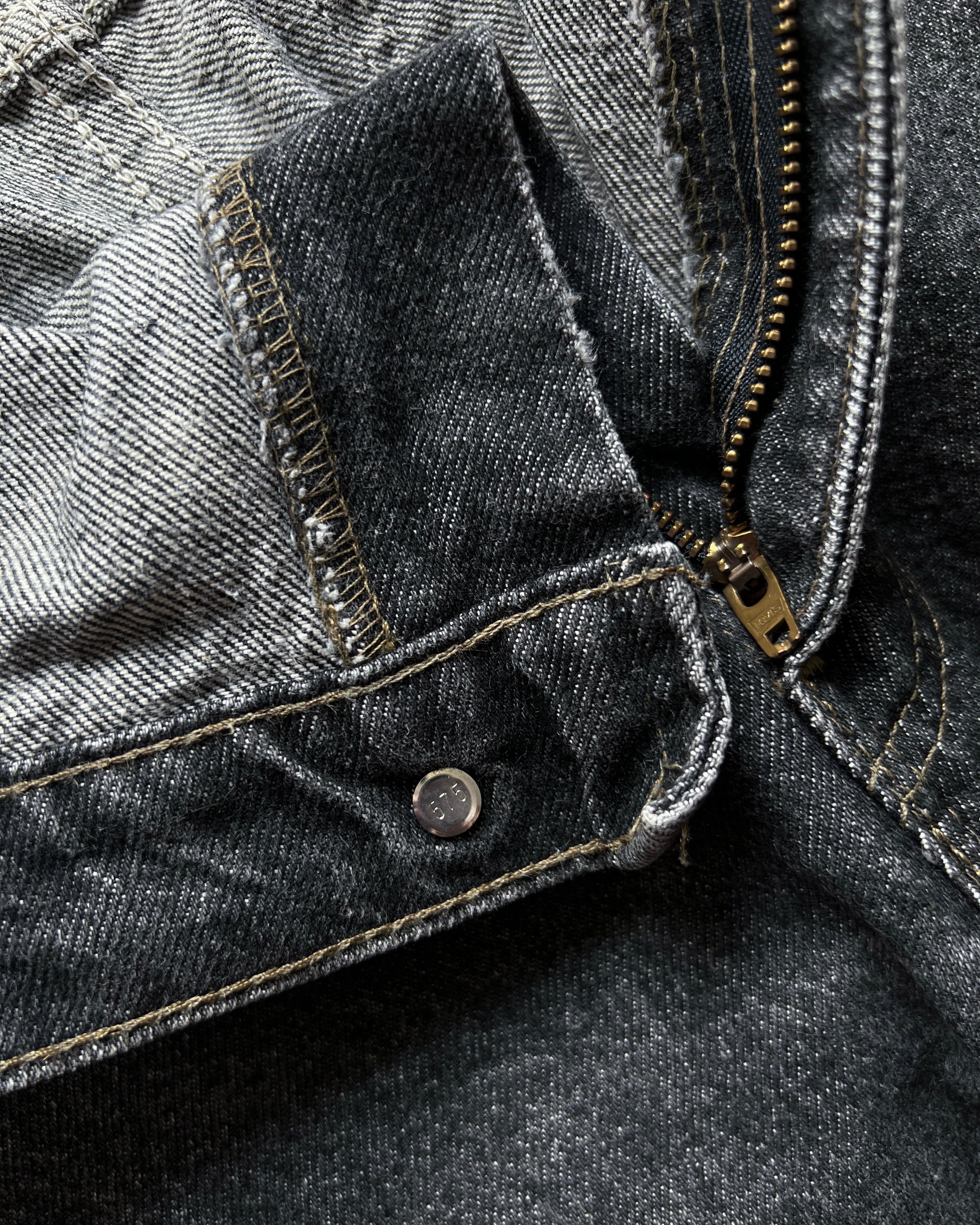 1990S BLACK LEVI'S 517 FLARE JEANS (35)