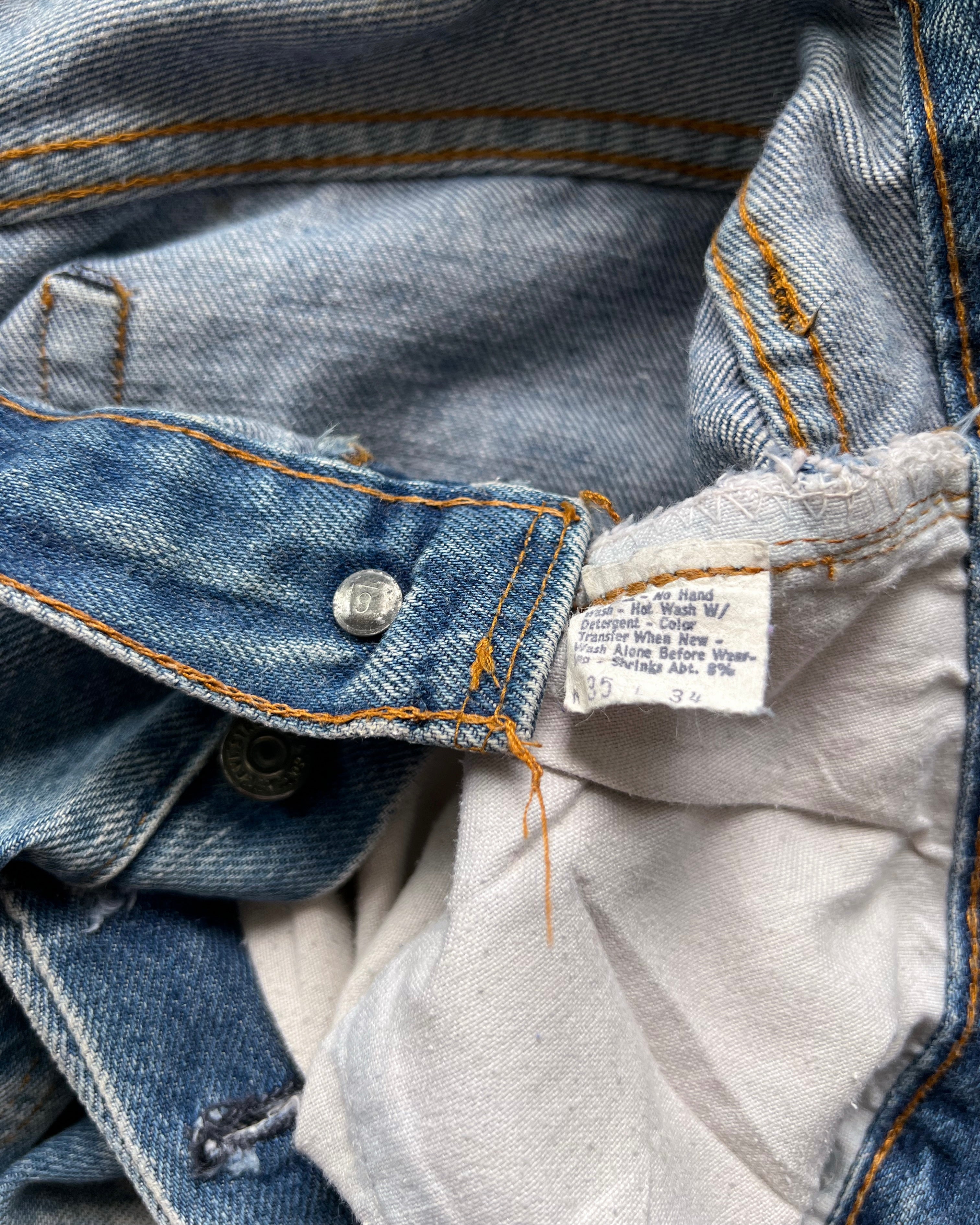 1970S LEVI'S 501 REDLINE SELVEDGE JEANS (33)