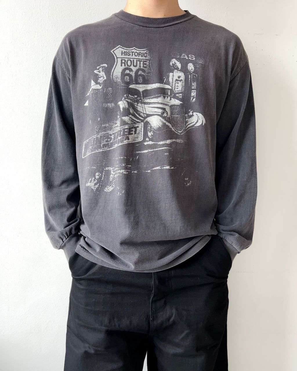 2000S FADED HISTORIC ROUTE 66 LONGSLEEVES TEE (L)