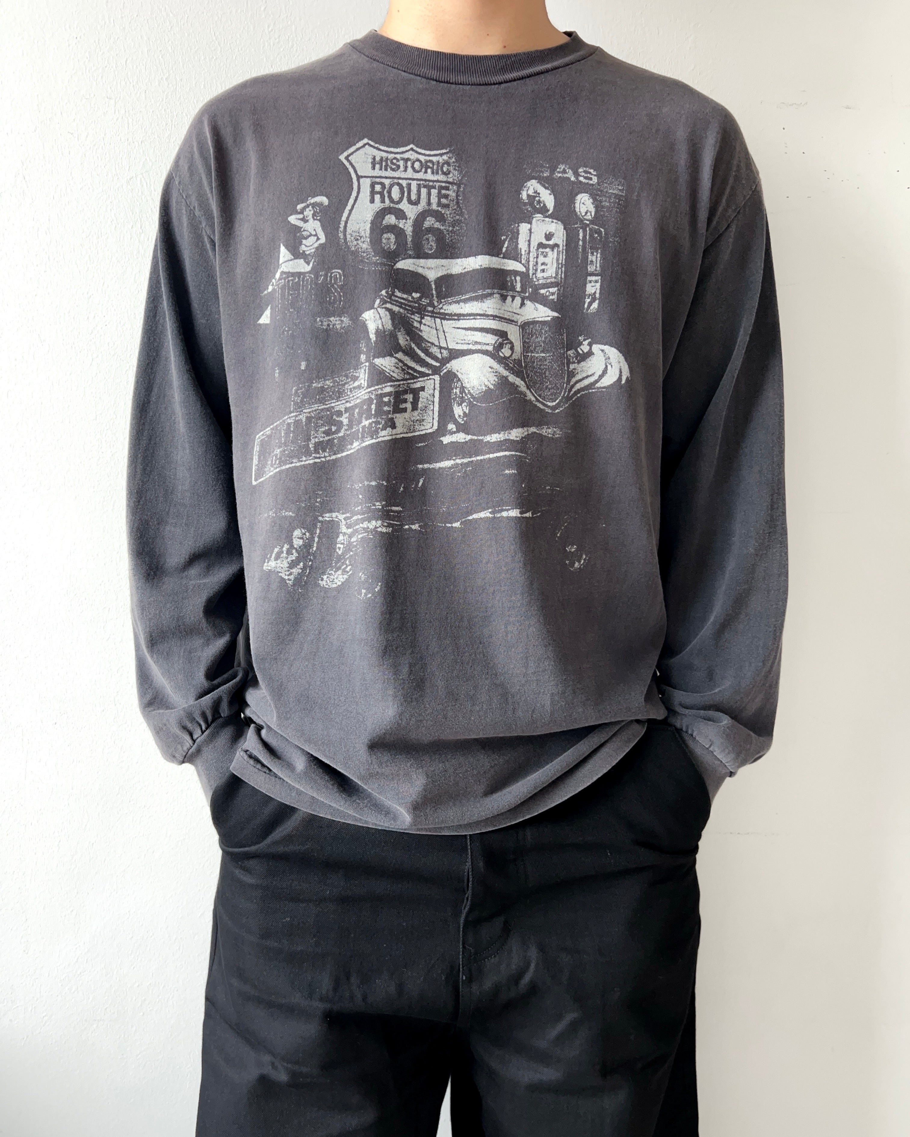 2000S FADED HISTORIC ROUTE 66 LONGSLEEVES TEE (L)