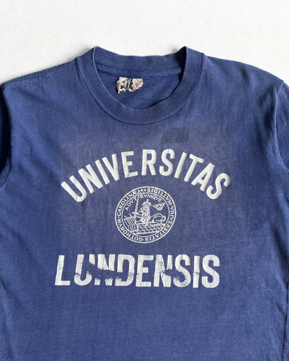 1970S FADED 'UNIVERSITAS LUNDENSIS' SINGLE STITCH TEE (S)