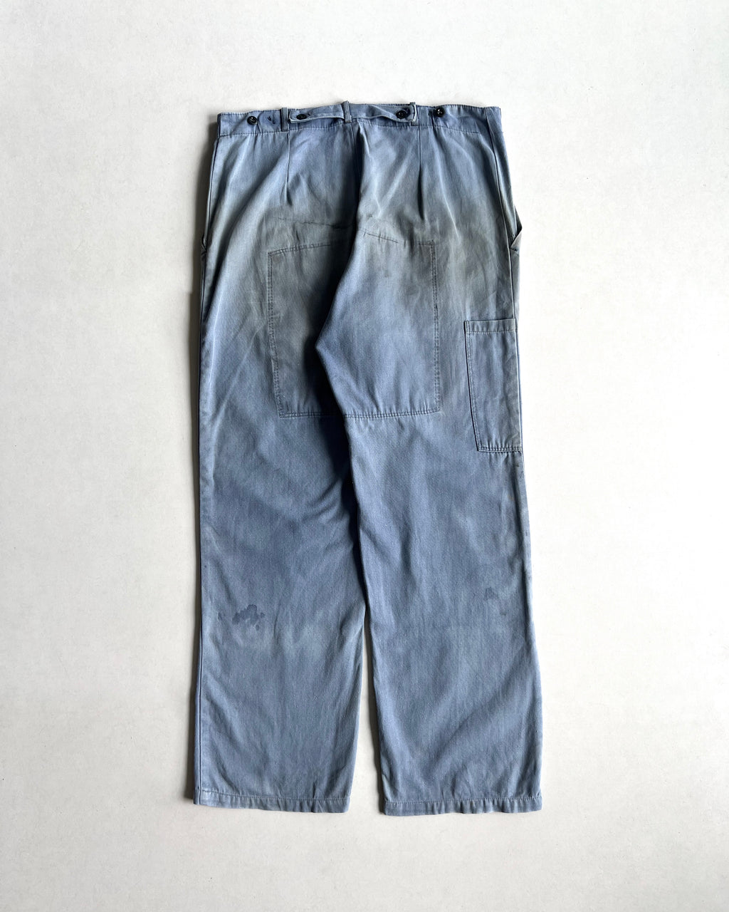 1970S FADED FRENCH DOUBLE KNEE WORK TROUSERS (30-35)