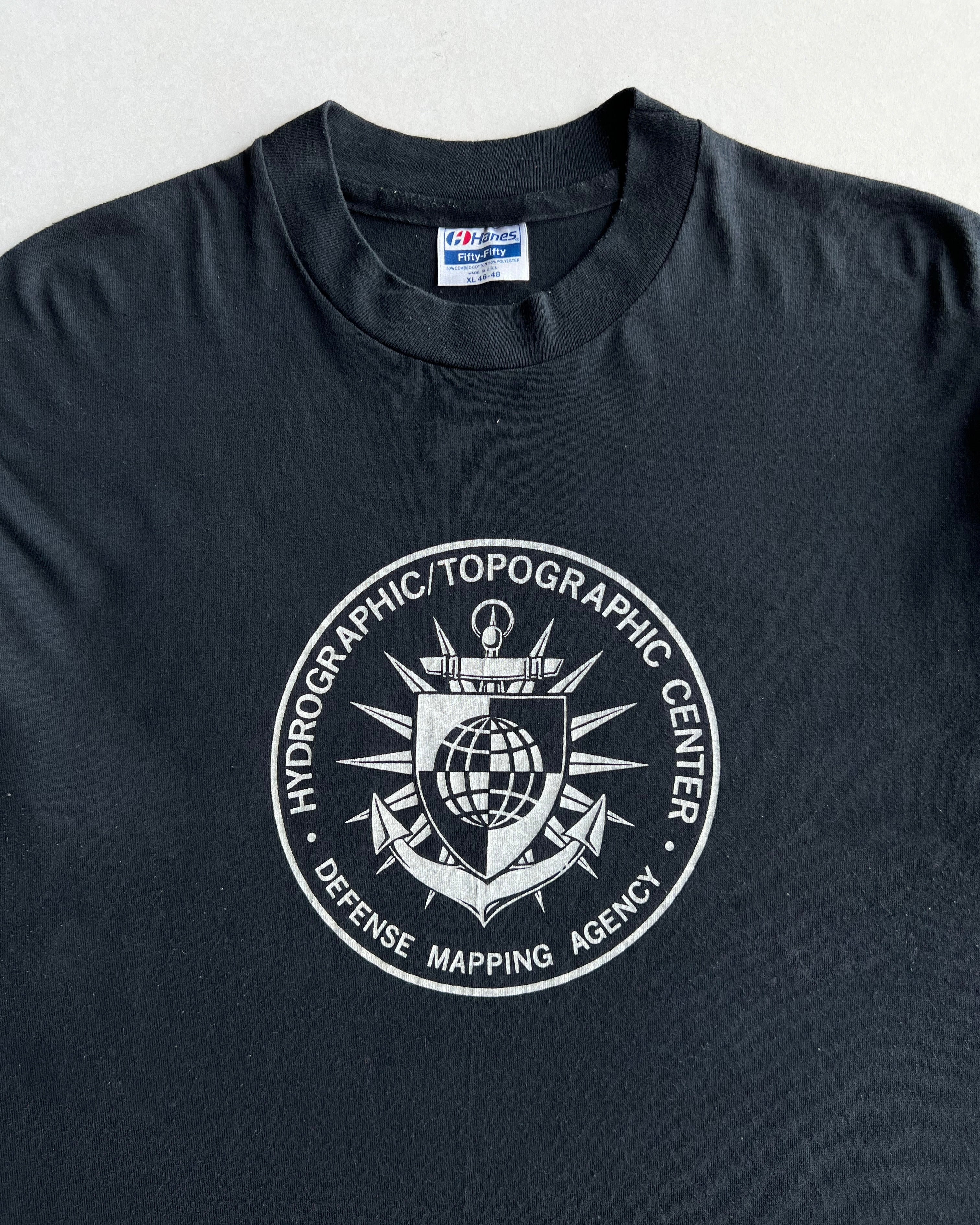 1980S 'HYDROGRAPHIC/TOPOGRAPHIC CENTER' SINGLE STITCH TEE (XL)