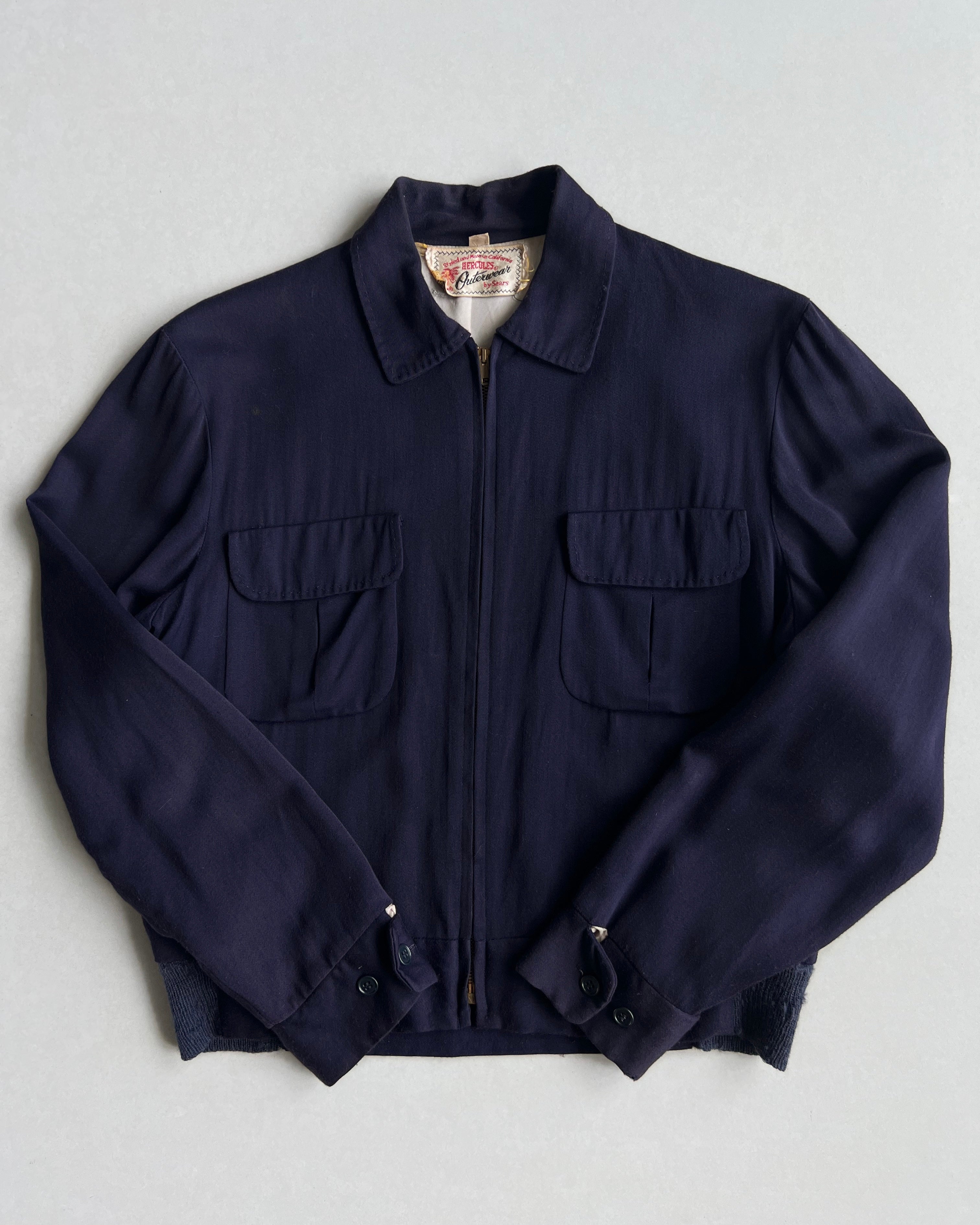 1950S PURPLE GABARDINE ROCKABILLY RICKY JACKET (S-L)