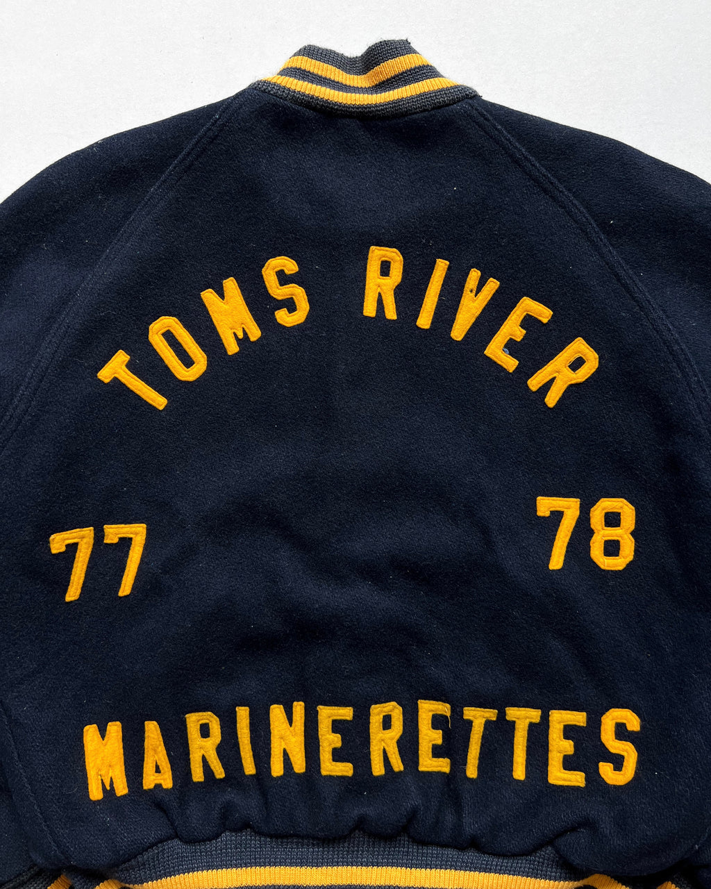 1970S 'TOMS RIVER MARINERETTES' WOOL VARSITY JACKET (M)