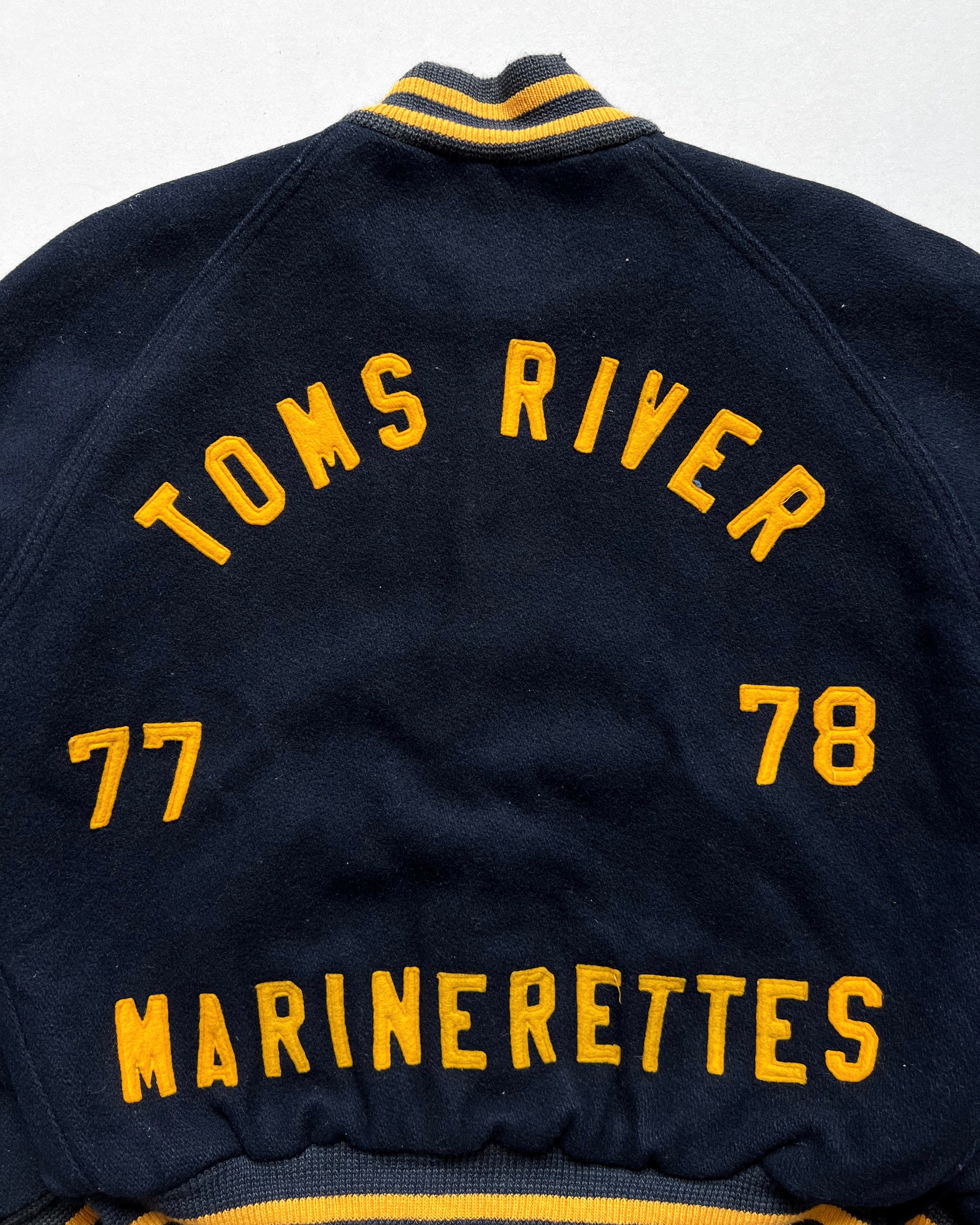 1970S 'TOMS RIVER MARINERETTES' WOOL VARSITY JACKET (M)
