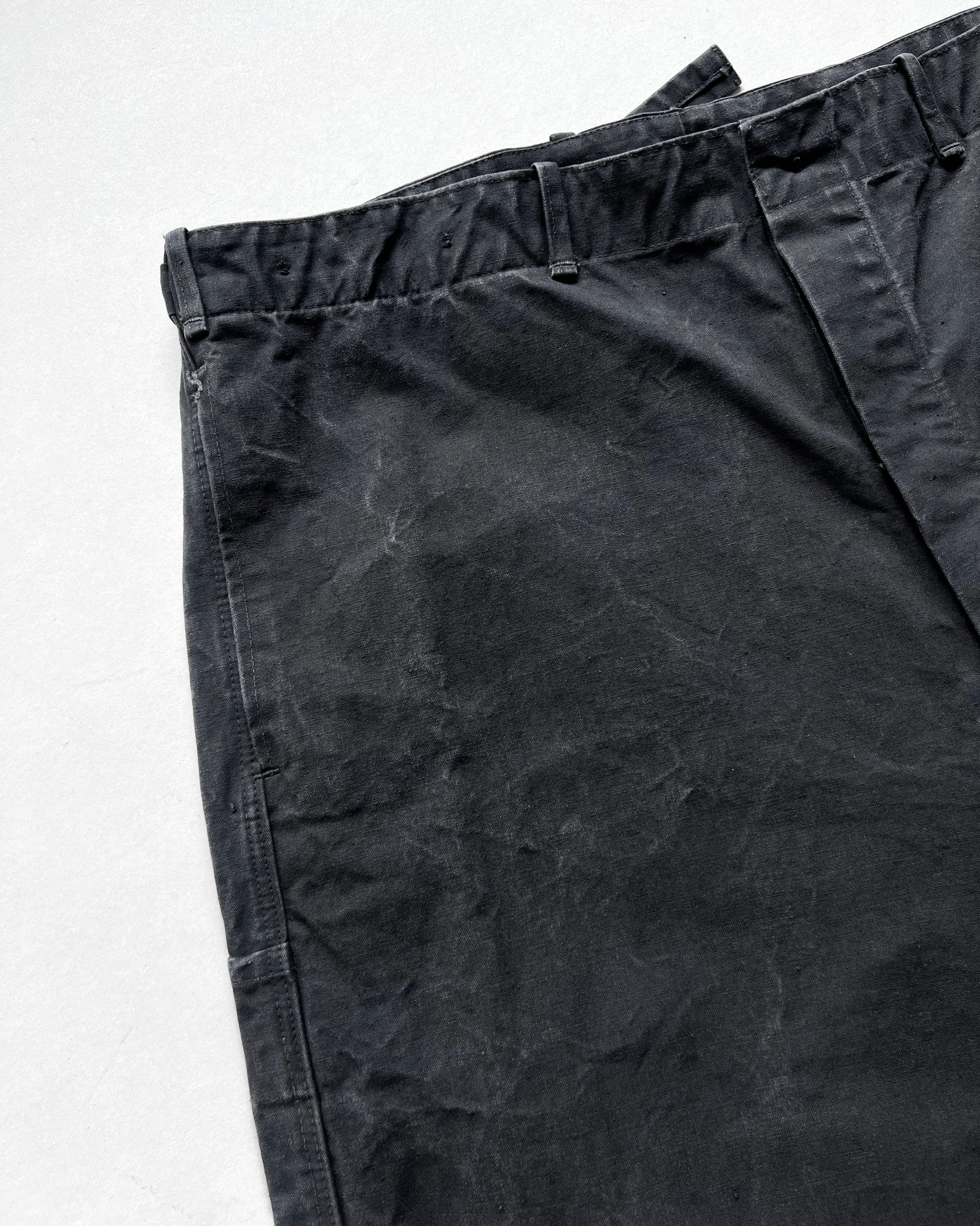 1950S BLACK FRENCH WORK CARPENTER TROUSERS (34-40)