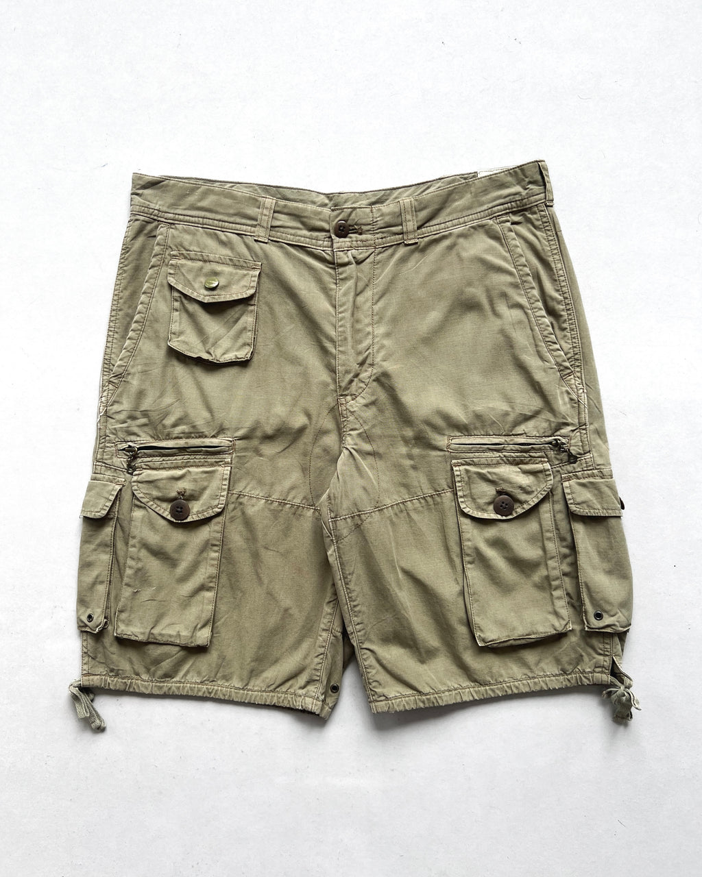1990S RALPH LAUREN MULTI-POCKETS CARGO SHORTS (33)
