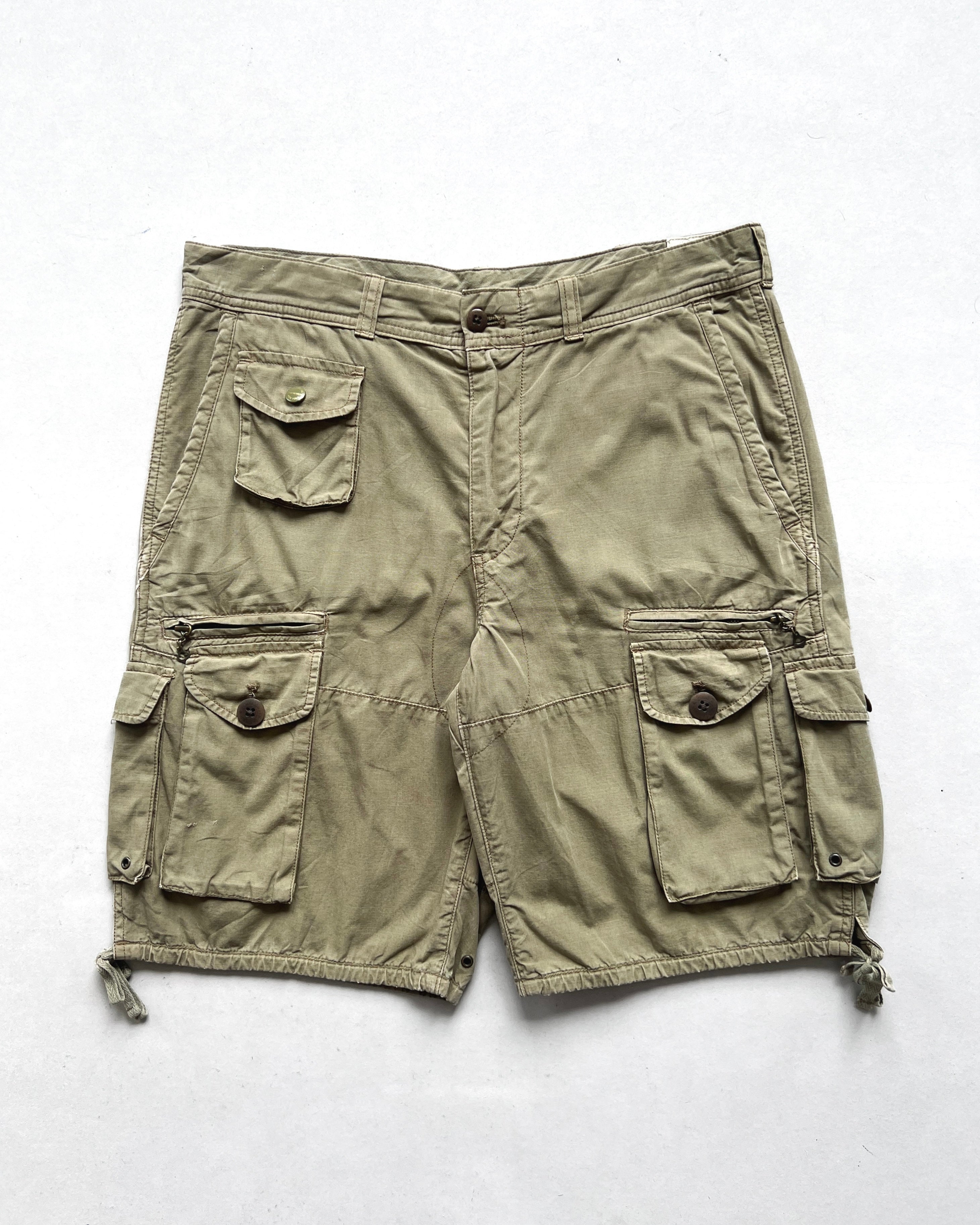 1990S RALPH LAUREN MULTI-POCKETS CARGO SHORTS (33)
