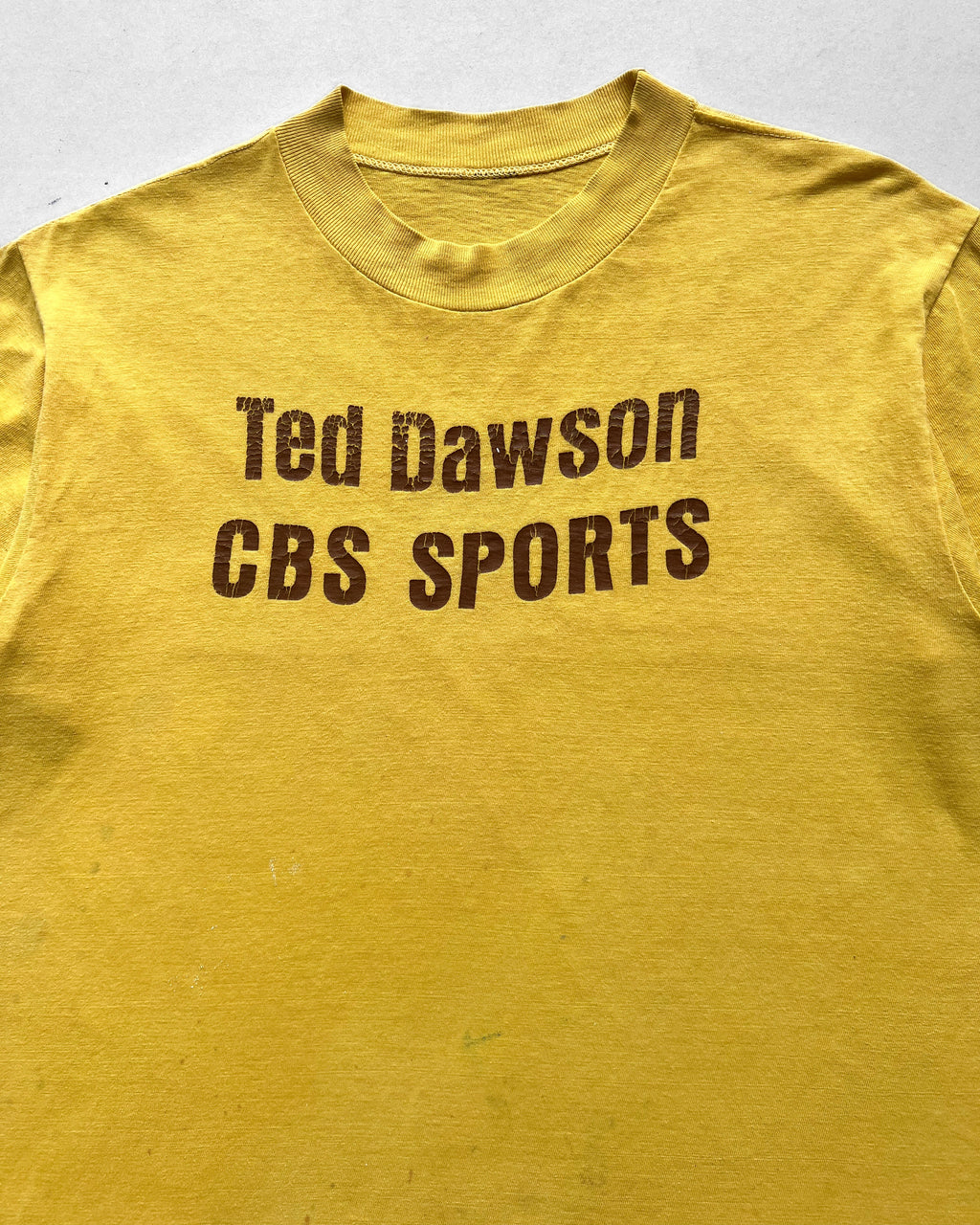 1980S 'TED DAWSON CBS SPORTS' SINGLE STITCH TEE (L)