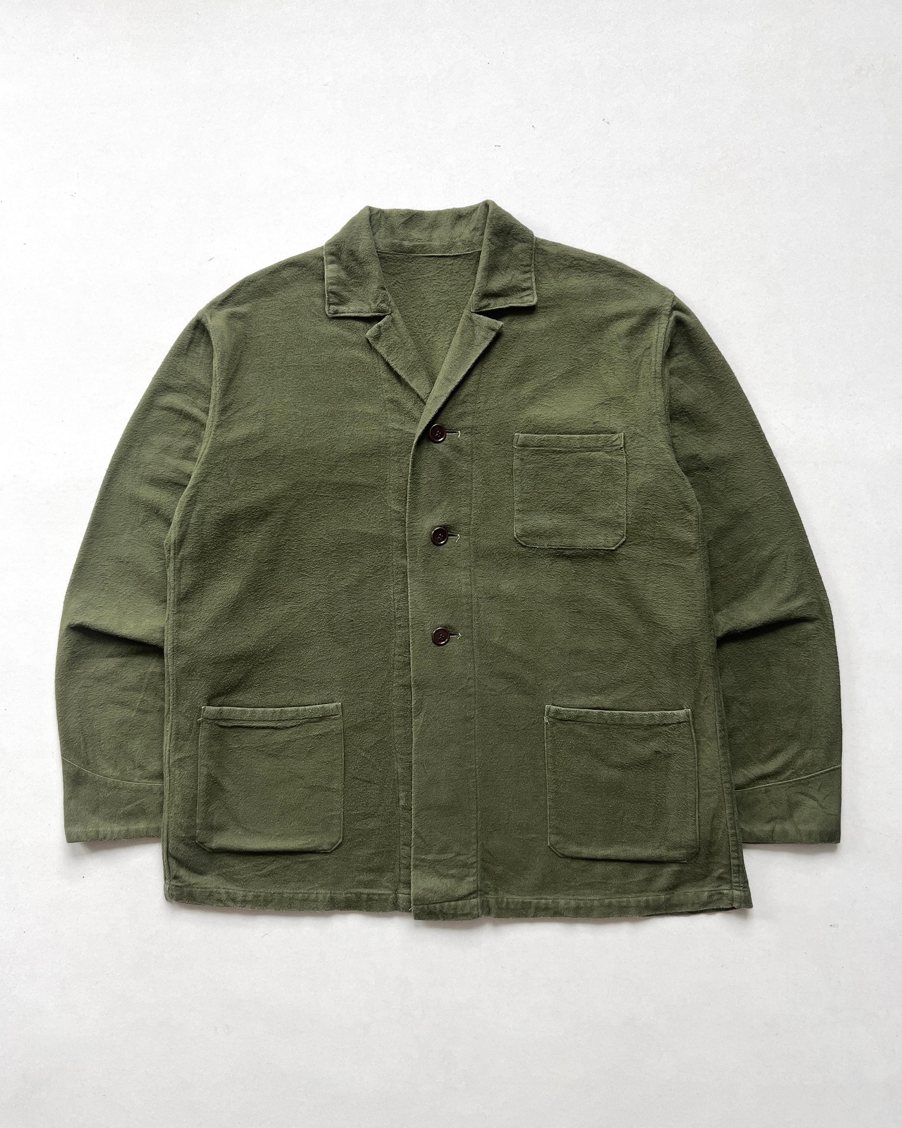 1950S OLIVE DUTCH MILITARY WORK JACKET (L)