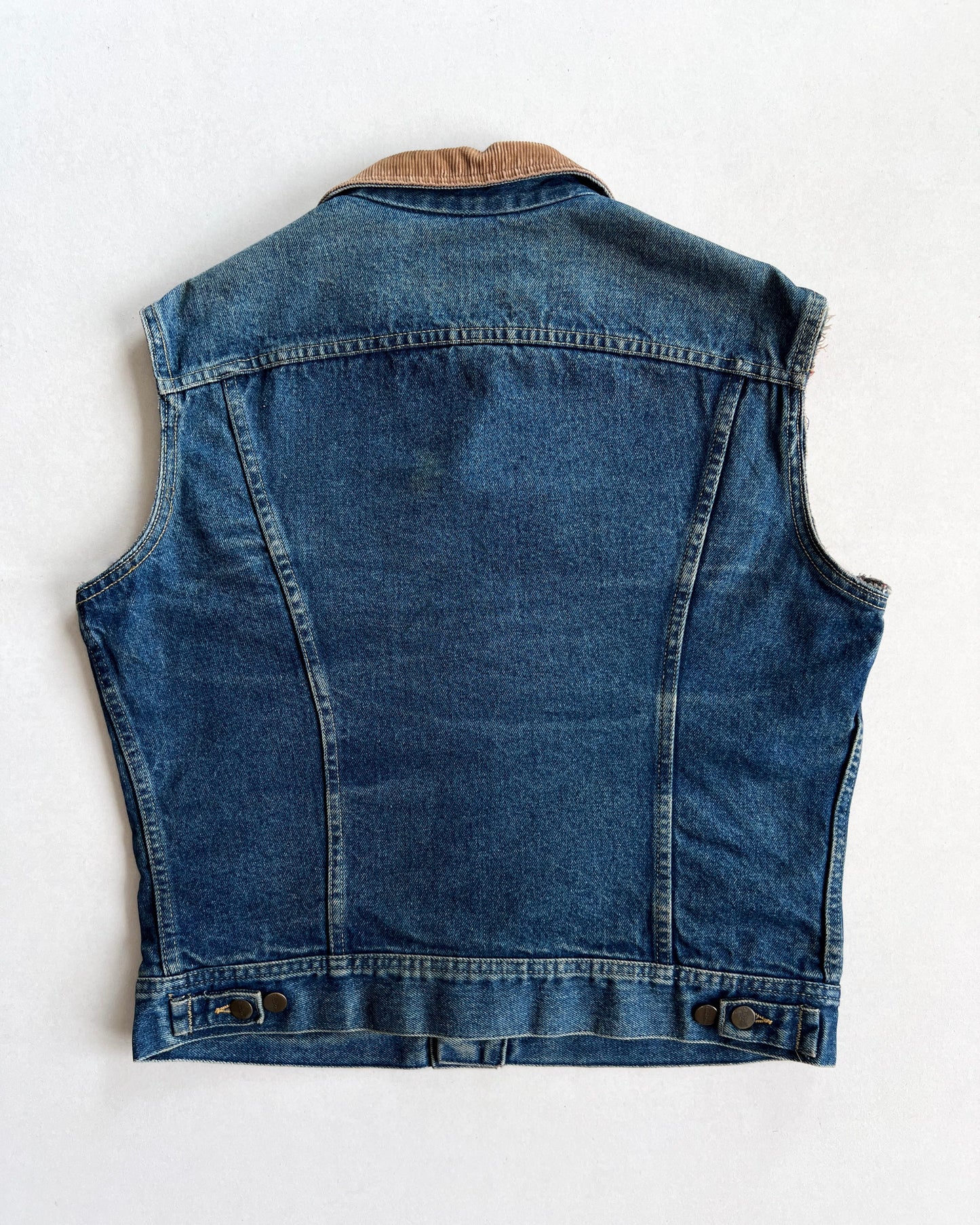 1980S L.L BEAN SLEEVELESS DENIM TRUCKER JACKET (L)