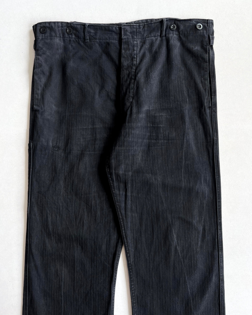 1980S BLACK GERMAN HBT CARPENTER WORK TROUSERS (30-36)