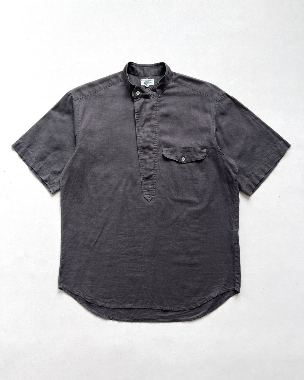 1980S MALPEXSA MILANO QUARTER-ZIP LINEN SHIRT (M)
