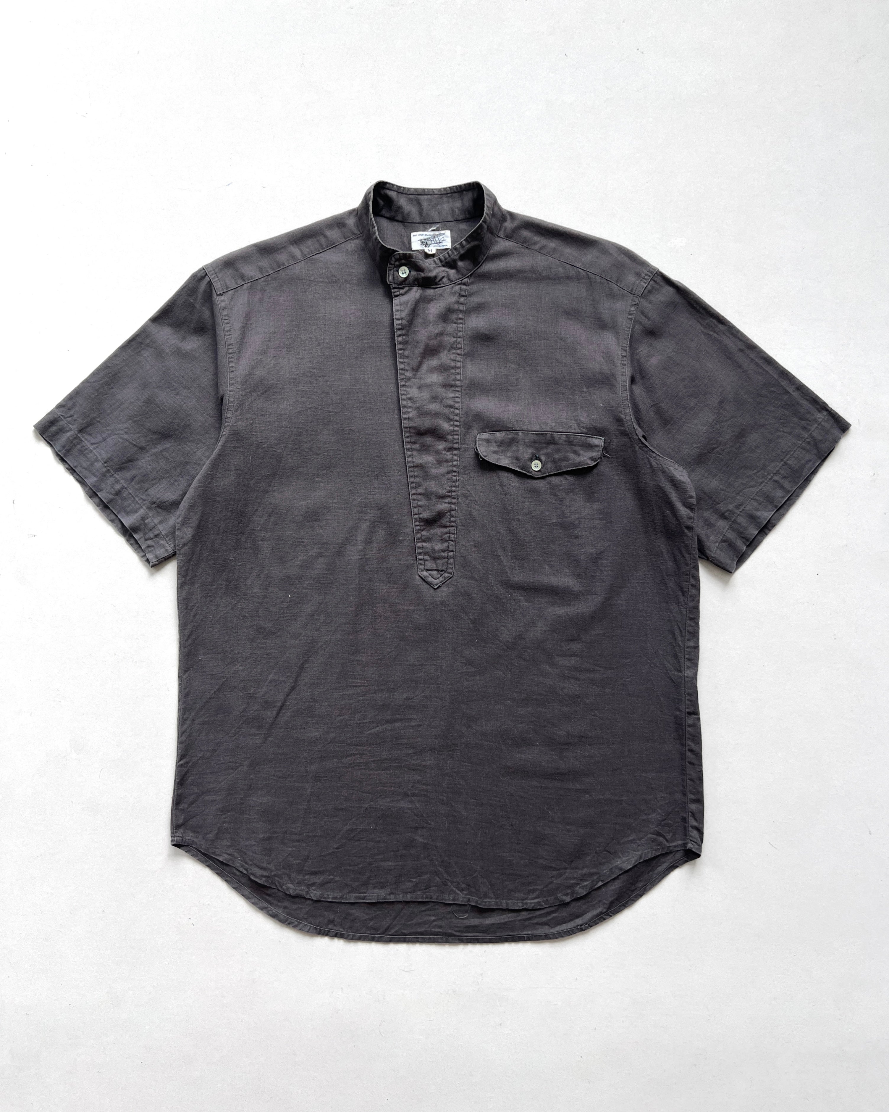 1980S MALPEXSA MILANO QUARTER-ZIP LINEN SHIRT (M)